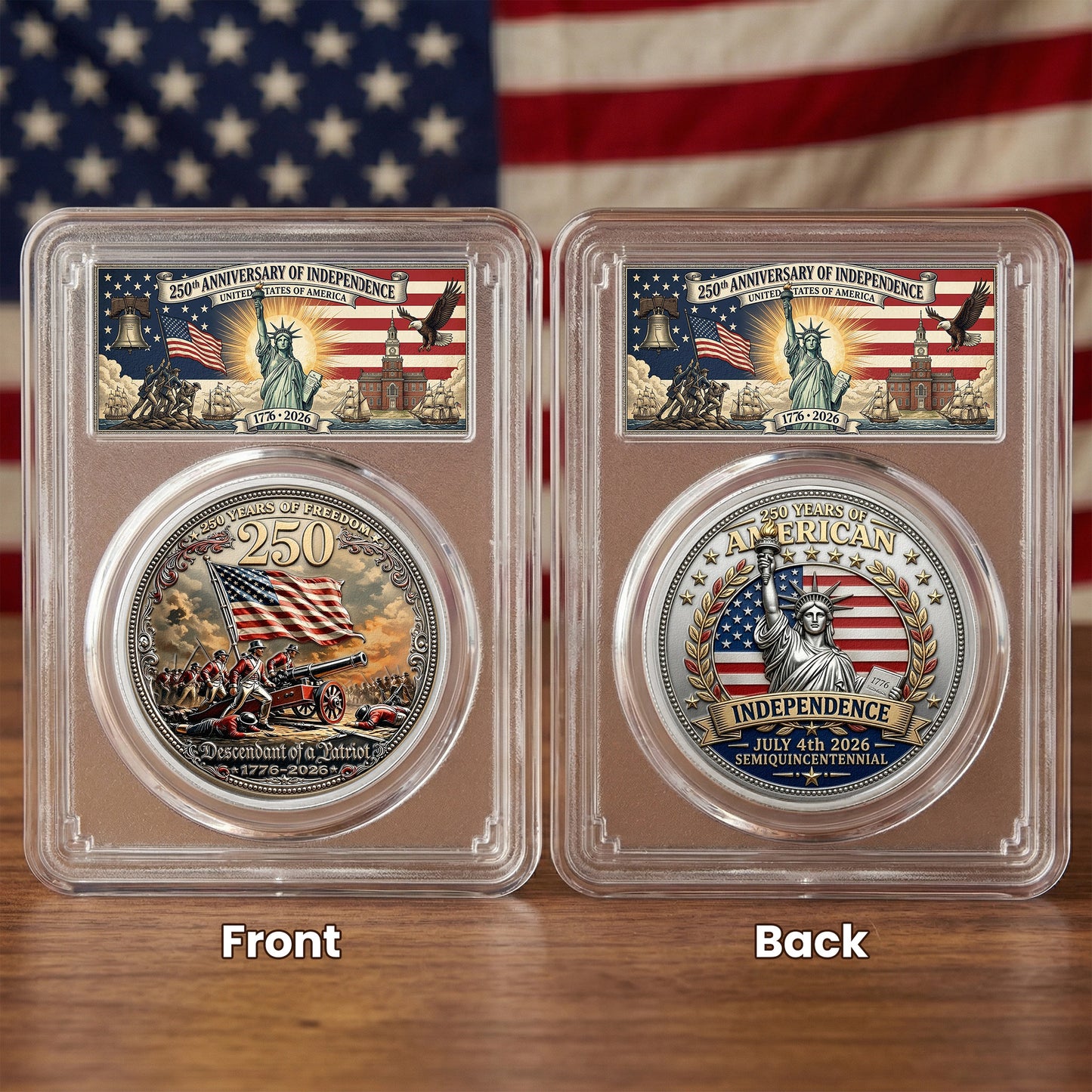 Descendant Of A Patriot - Coin