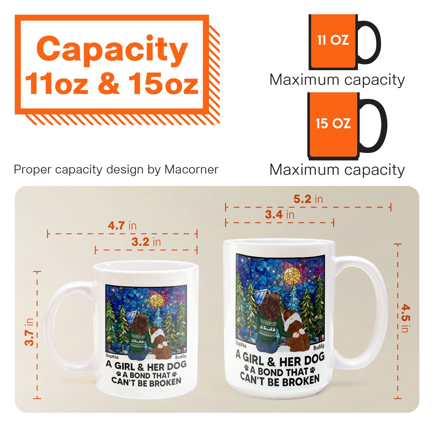 A Girl And Her Dogs - Bond That Can't Be Broken - Personalized Mug