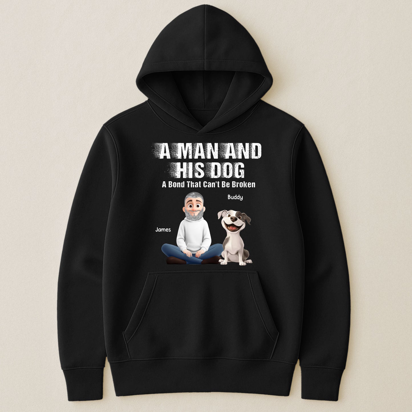 A Man And His Dog Cat - A Bond Can't Be Broken - Personalized Shirt