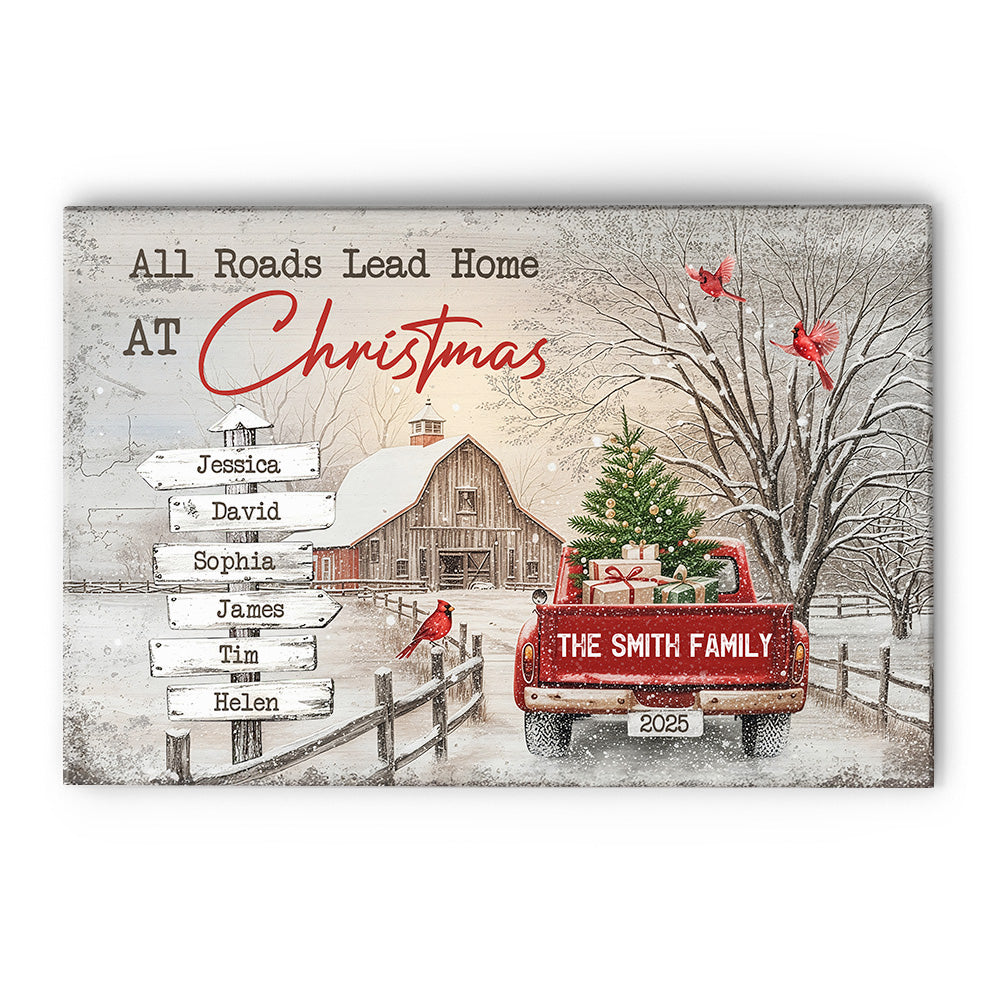 All Roads Lead Home At Christmas - Personalized Poster/Canvas