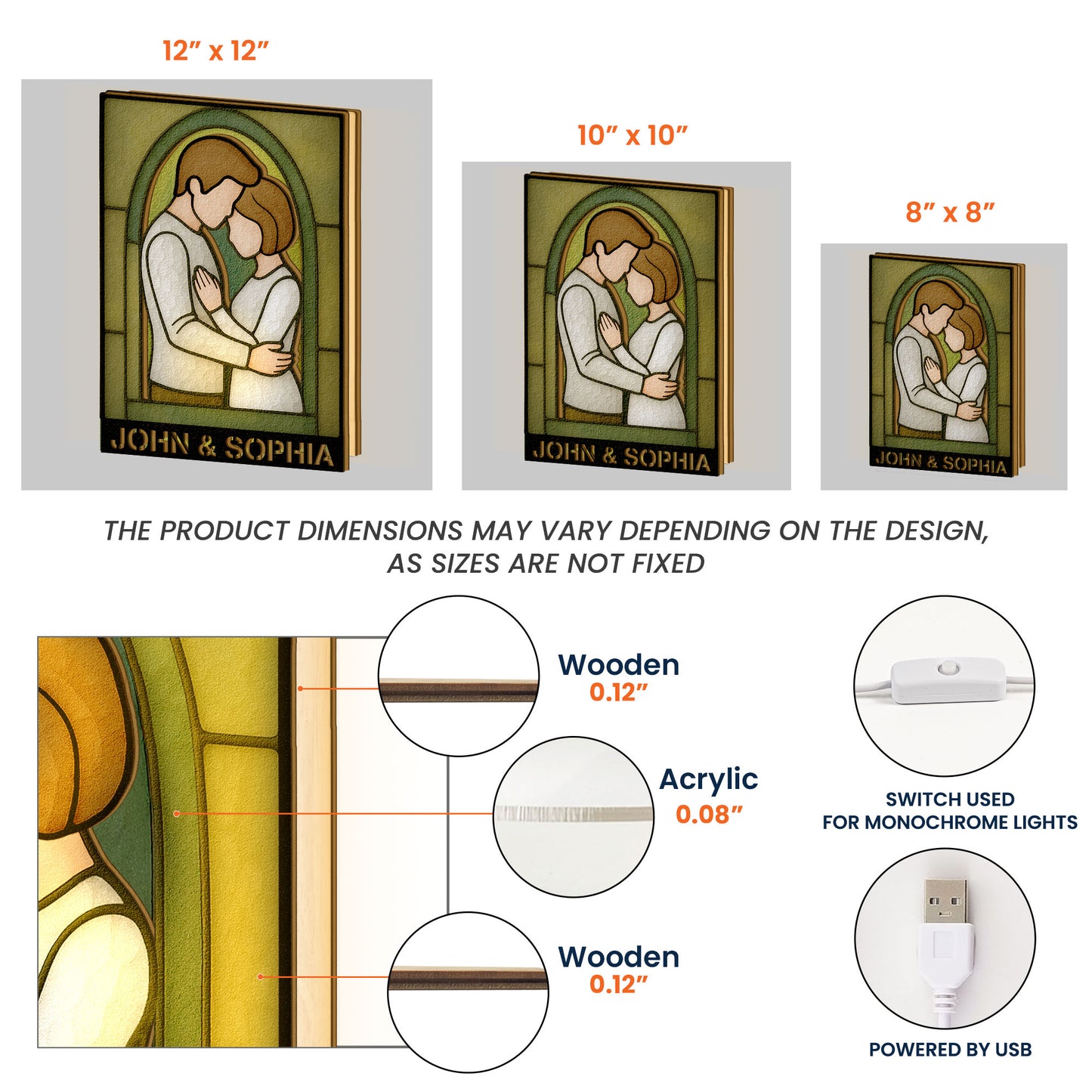 Always Together - Personalized LED Night Lamp