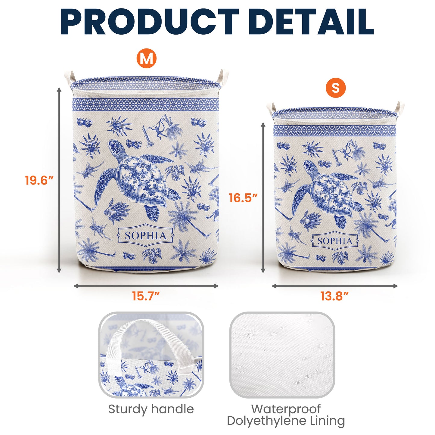 Animal Lovers Chinoiserie Toile De Jouy - Personalized Laundry Storage Basket