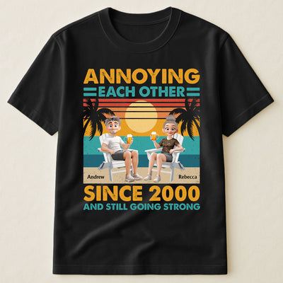 Annoying Each Other Since & Still Going Strong Vintage Couple Shirt - Personalized Shirt