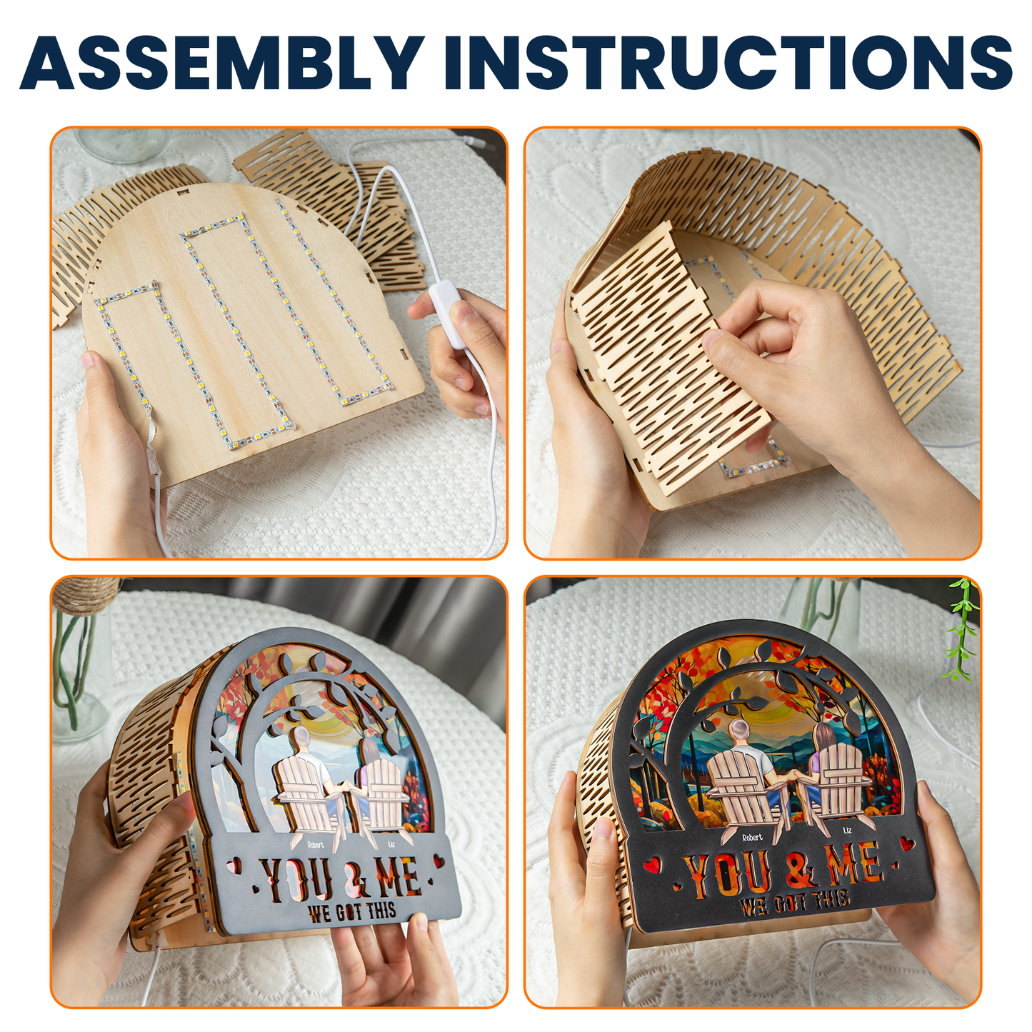 New Version I'm Always With You Memorial Light - Personalized Photo Lantern Night Light