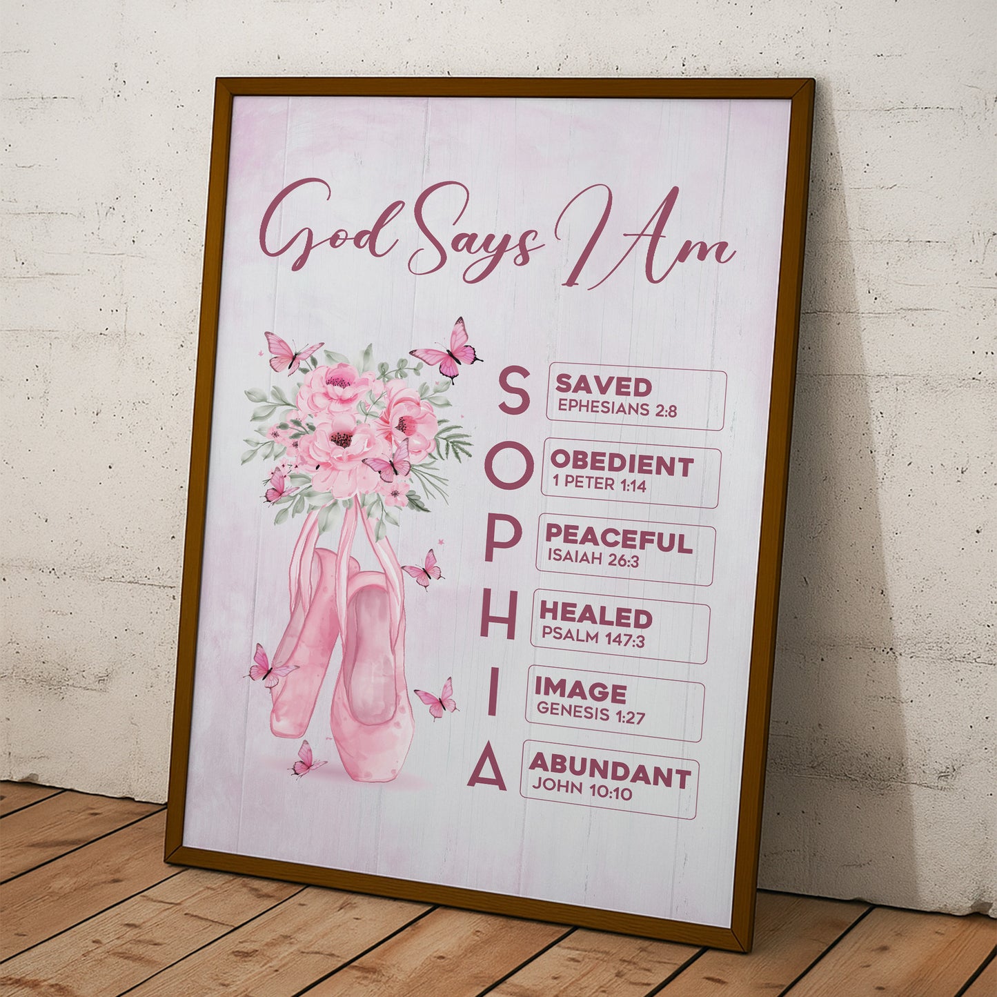 Ballet Girl - God Say I Am - Personalized Poster