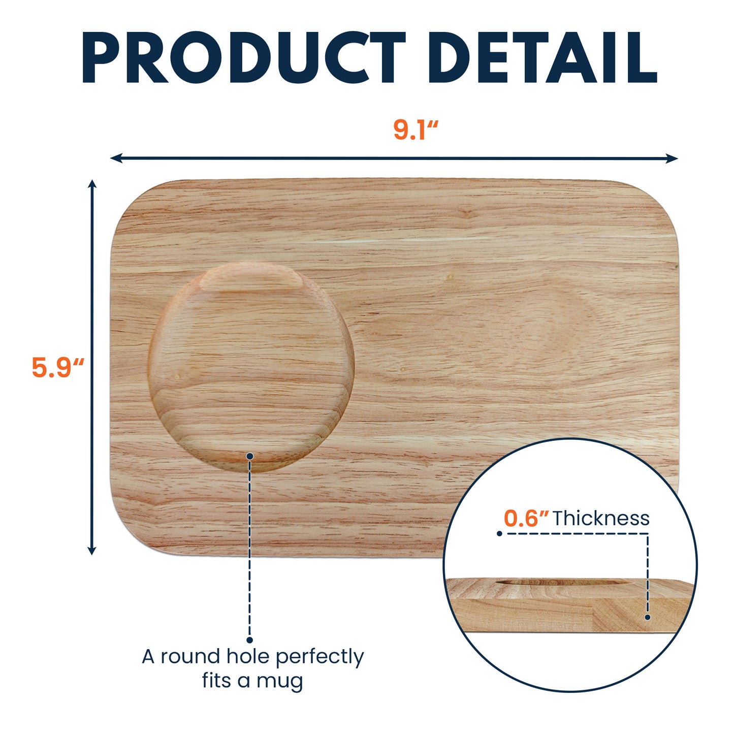 Because Of You - Custom Engraved Wooden Tea & Biscuit Board