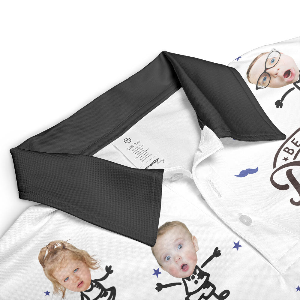 Best Dad Ever Gift For Dad, Grandpa - Personalized Photo Polo Shirt