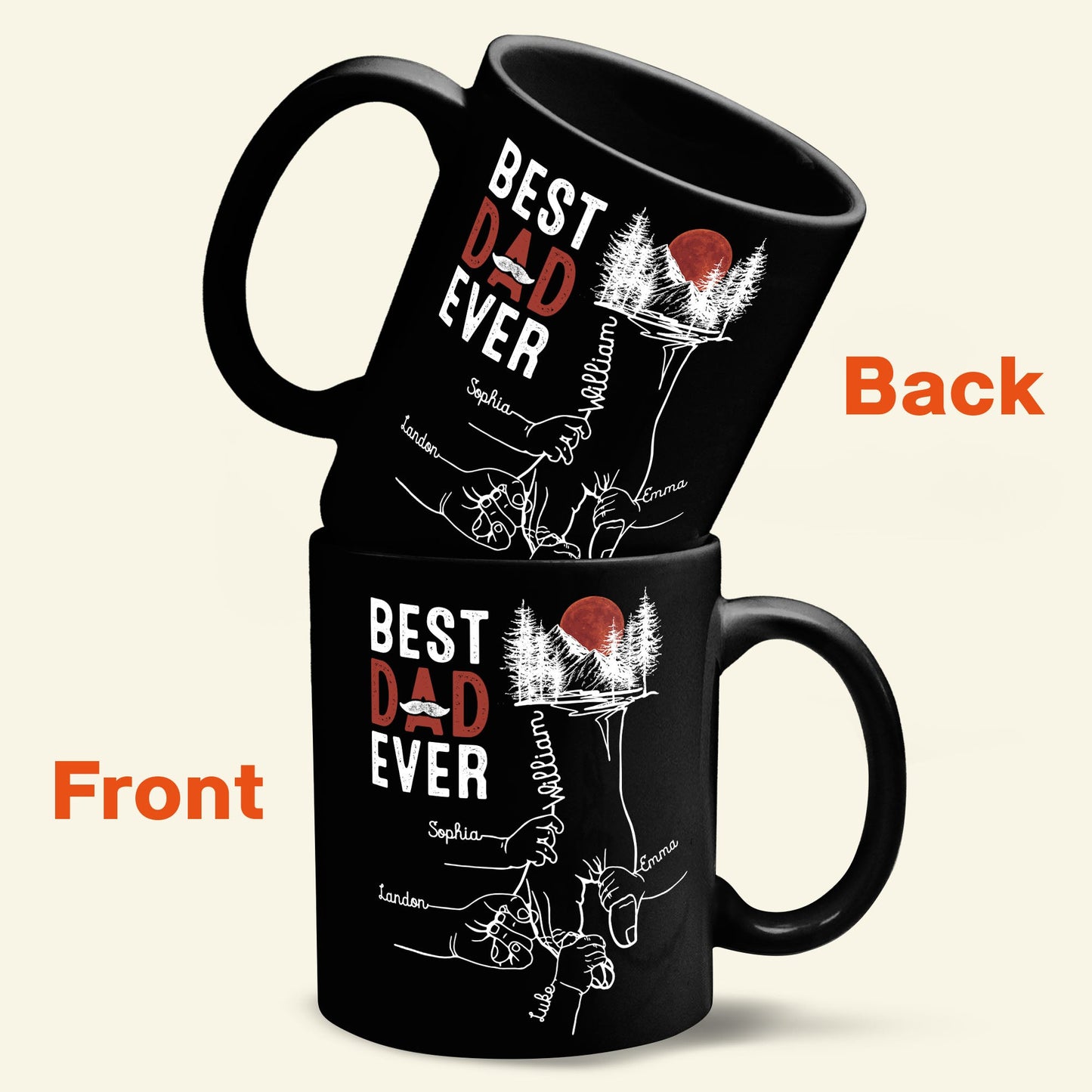 Father's Day Gifts, Best Dad Ever - Personalized Mug