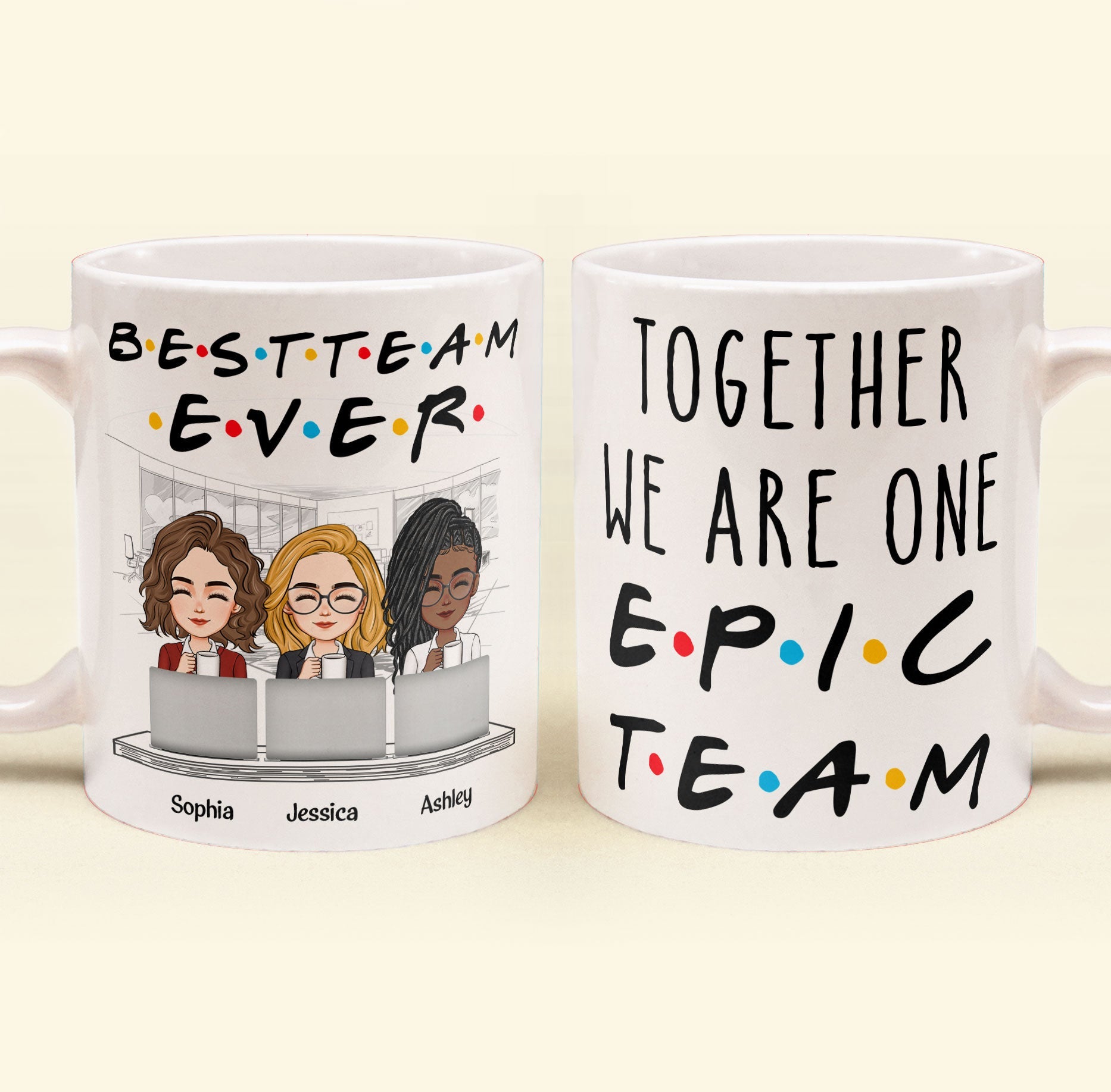 Set of 2 mugs - We make a great team