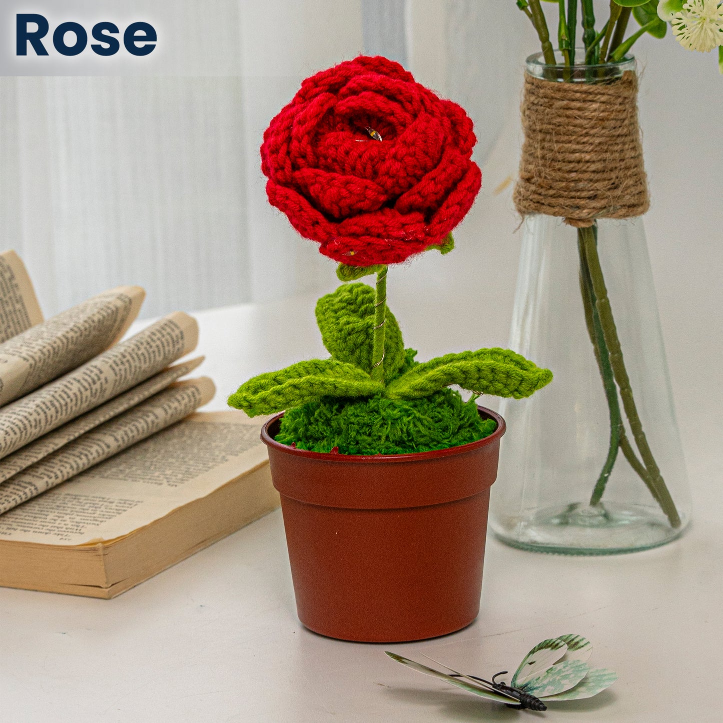 Besties Forever - Personalized Crochet Flower Lamp