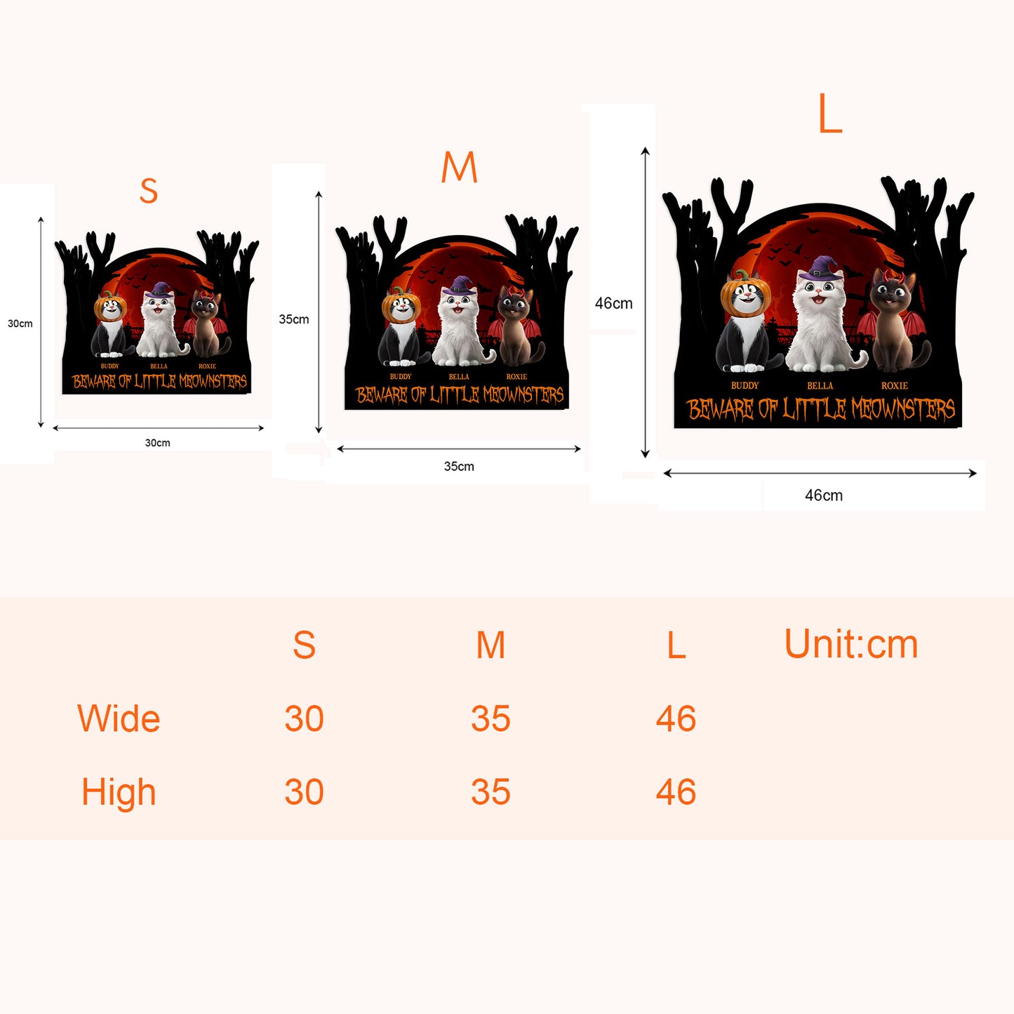 Beware Of Little Meownsters - Personalized Wood Sign