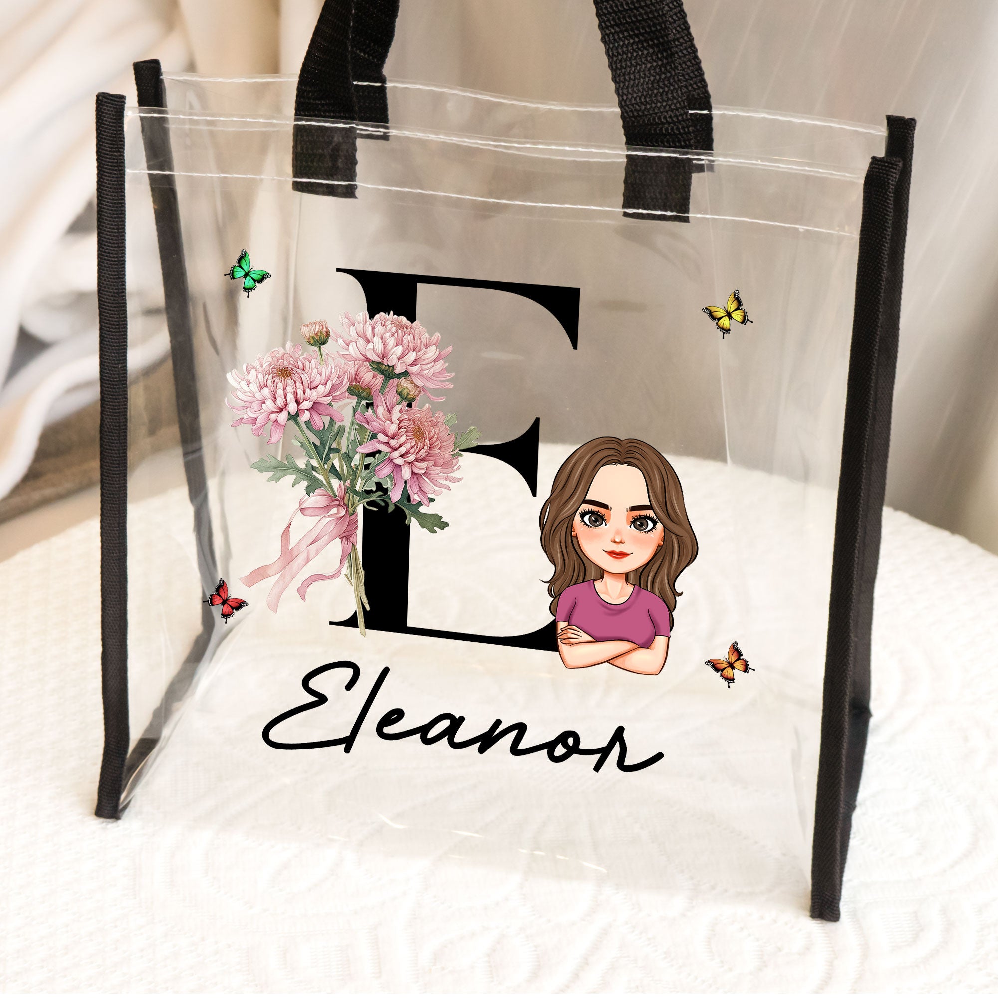 Valentine's Day Promotional Clear Tote Bag Custom Clear