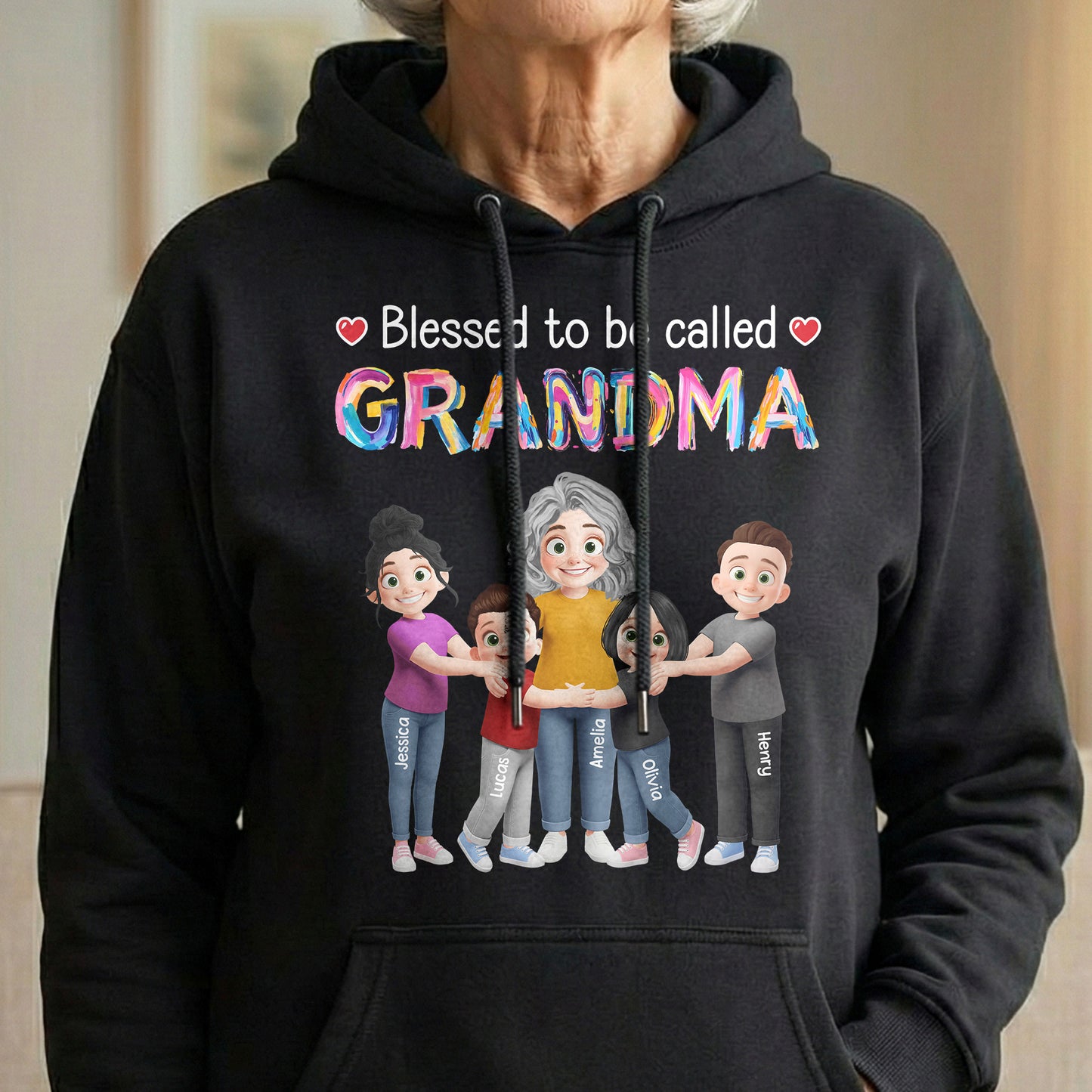 Blessed-To-Be-Called-Grandma-Personalized-Shirt-6