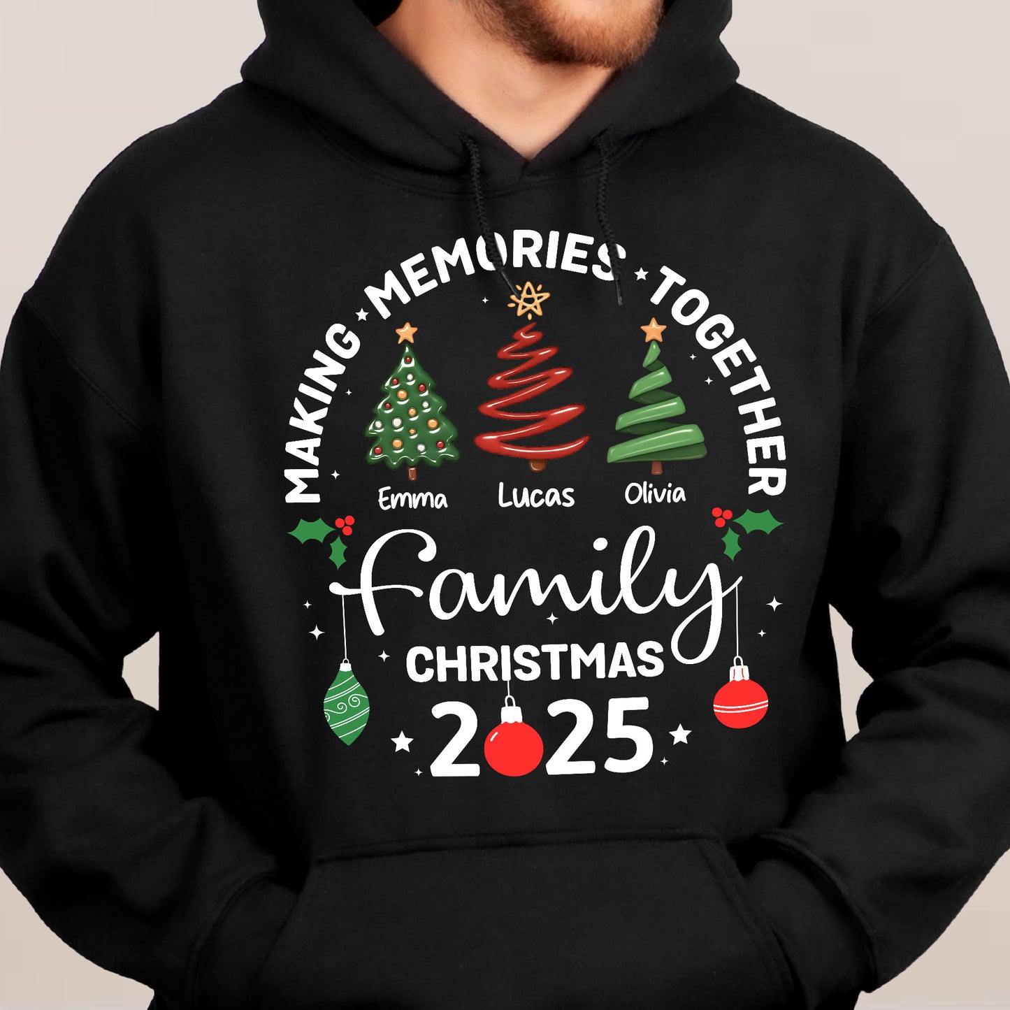 Christmas Family, Christmas Crew, Matching Outfit - Personalized Shirt