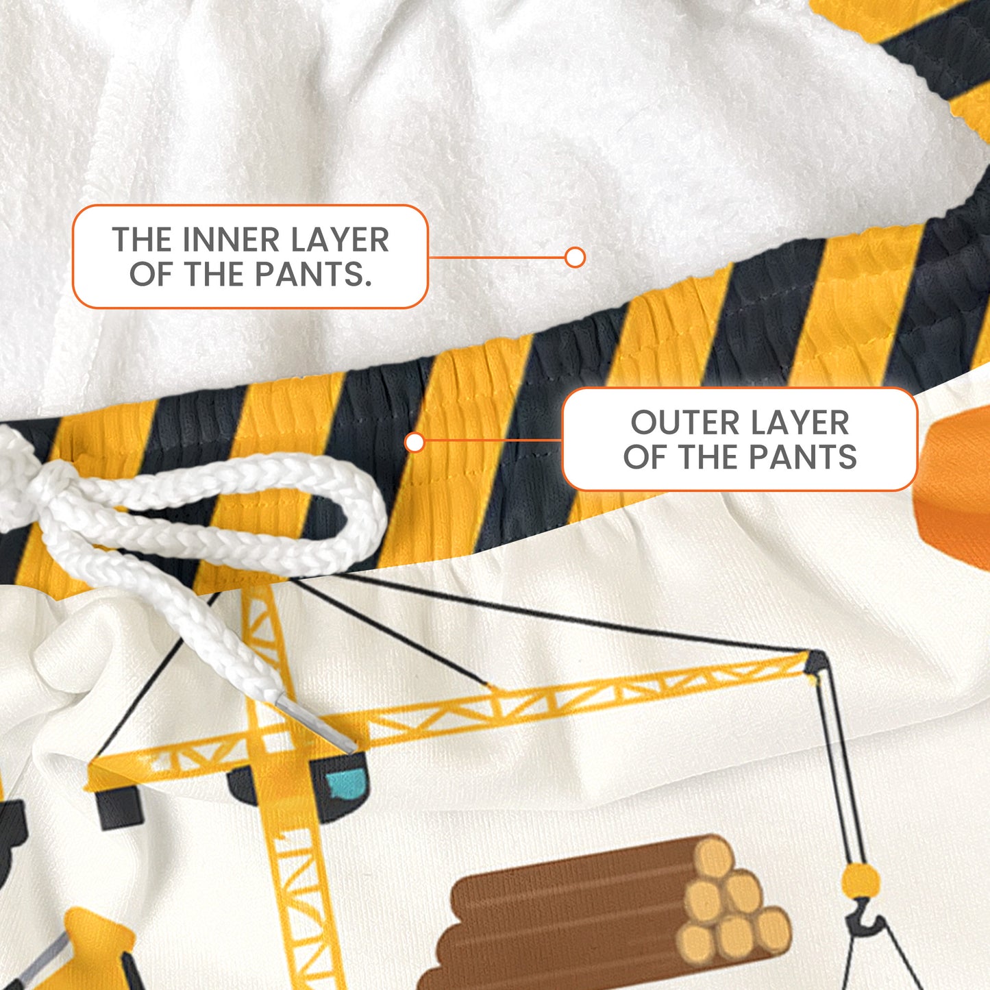 Construction Vehicles Truck, Unicorn Letter - Personalized Sweatpants