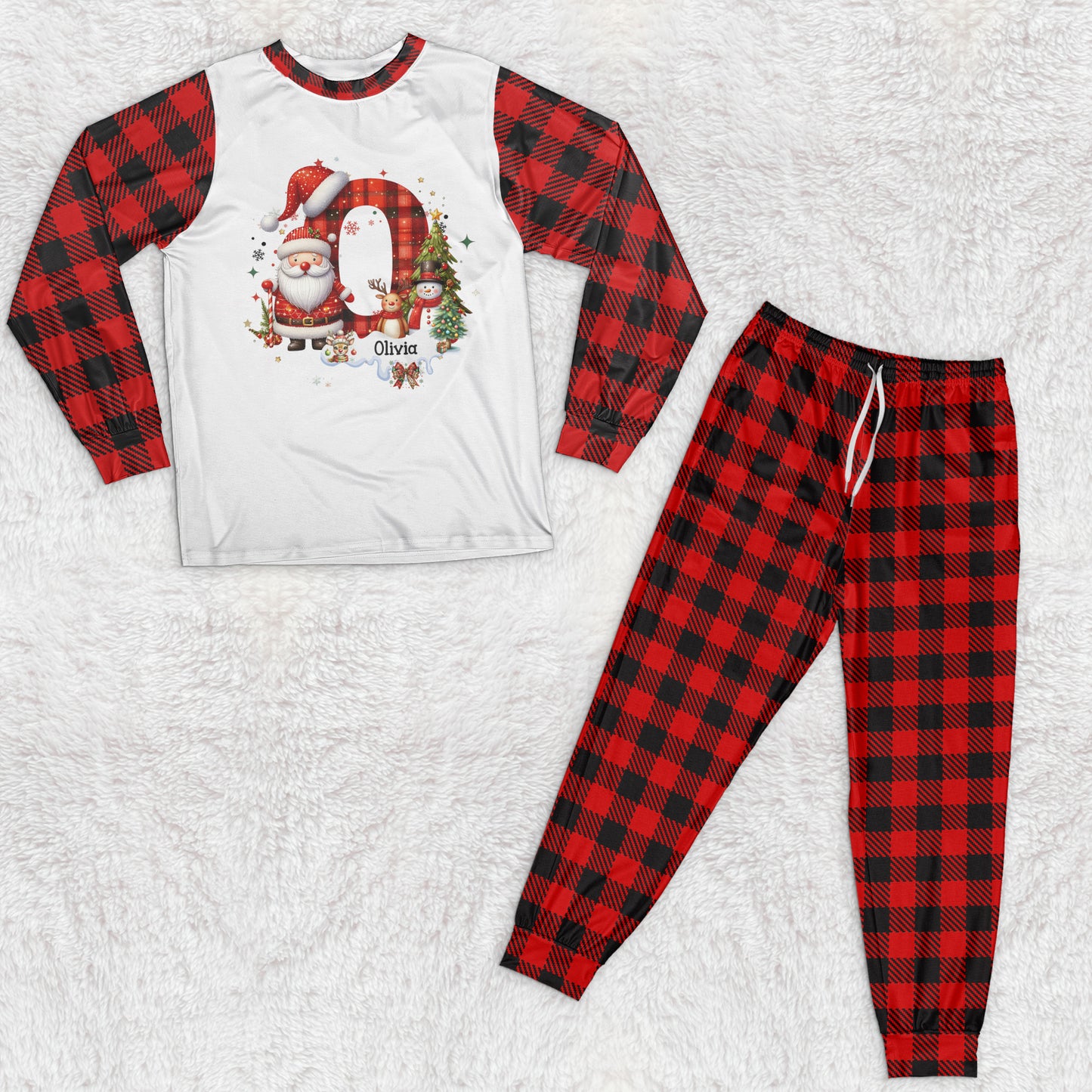 Custom Alphabet Christmas Family - Personalized Pajama Set