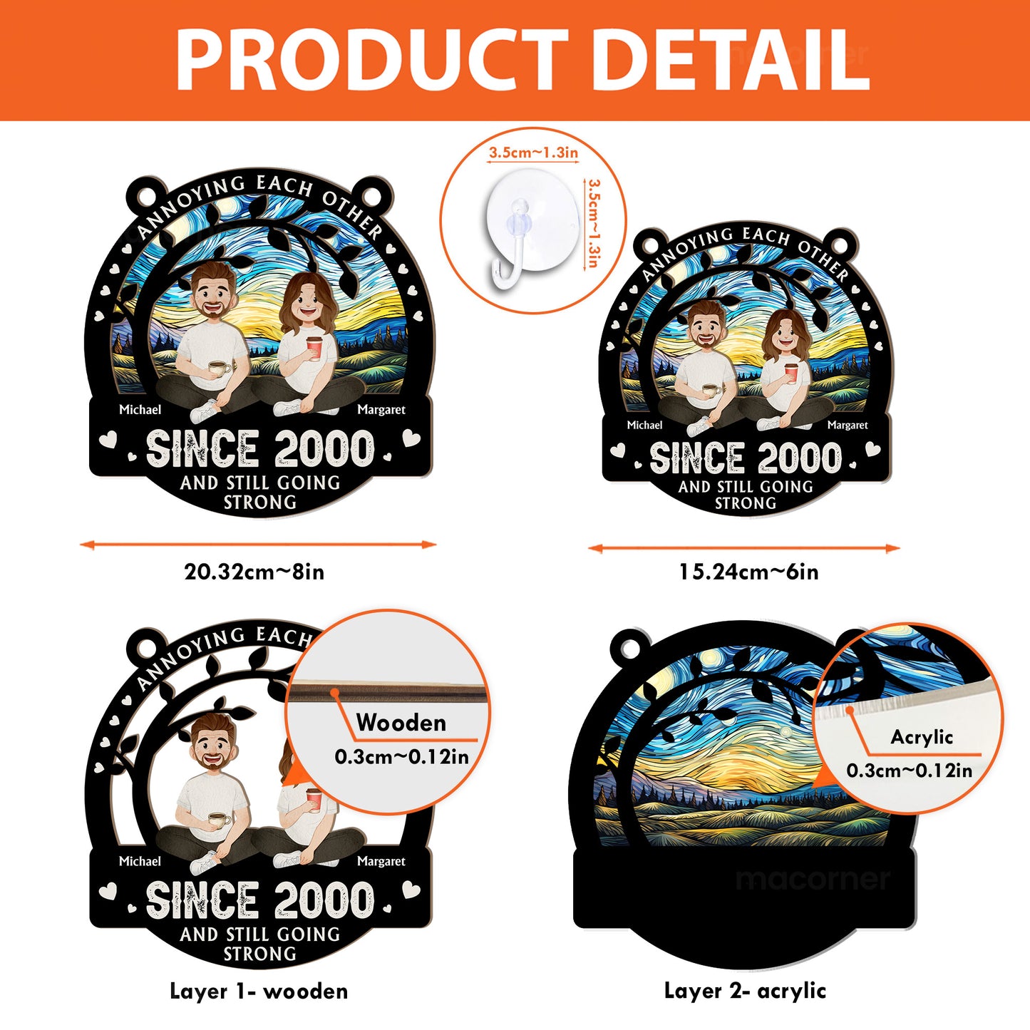 Custom Annoying Each Other Since - Personalized Window Hanging Suncatcher Ornament