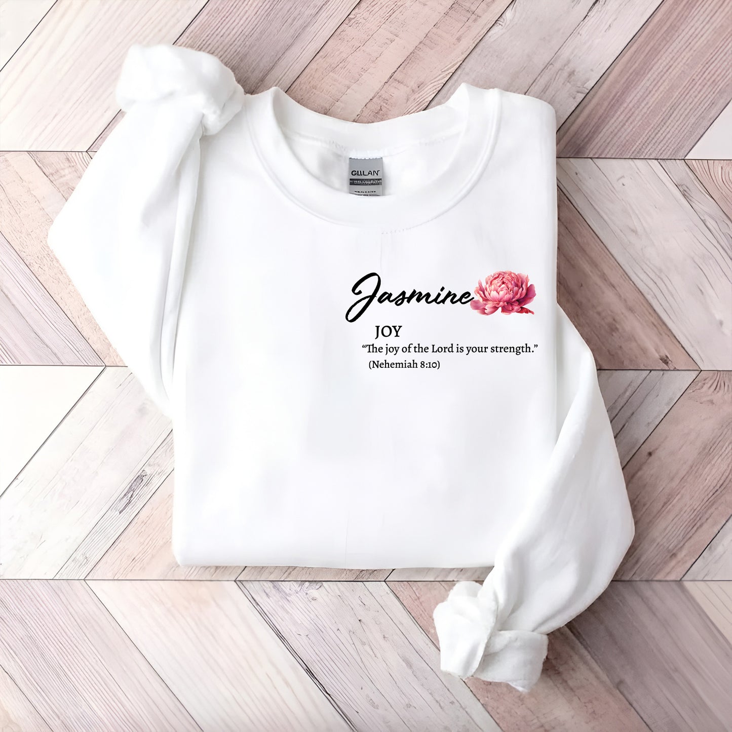 Custom Birth Flower With Bible Verse Match With Name For Her - Personalized Shirt