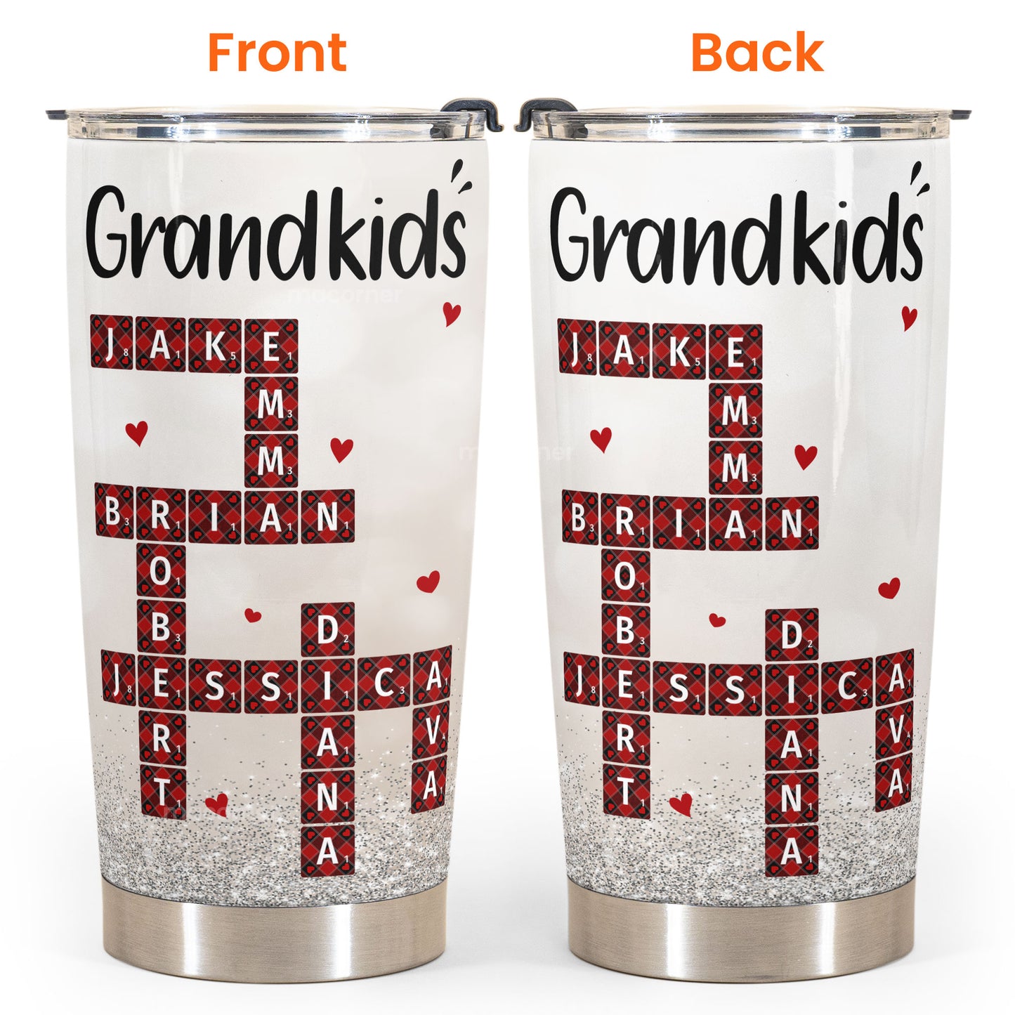 Custom Family Scrabble Name - Personalized Tumbler Cup