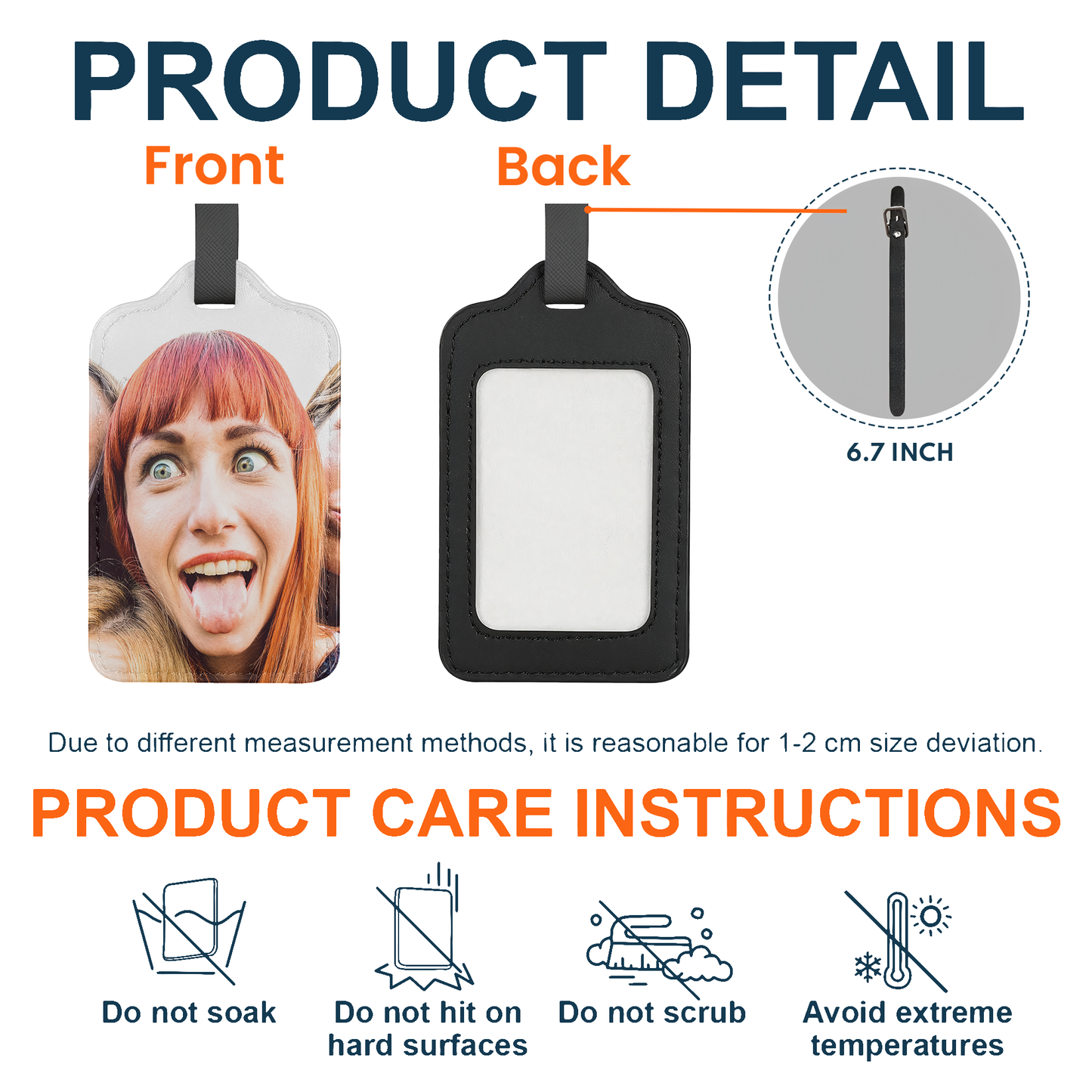 Custom Funny Photo For Friends Family Vacation - Personalized Photo Luggage Tag