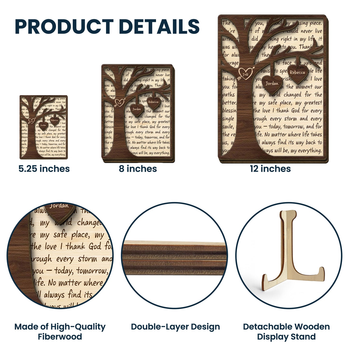 Custom Name Couple Gifts Valentine's Day Anniversary Gift For Her/Him - Personalized Wooden Plaque