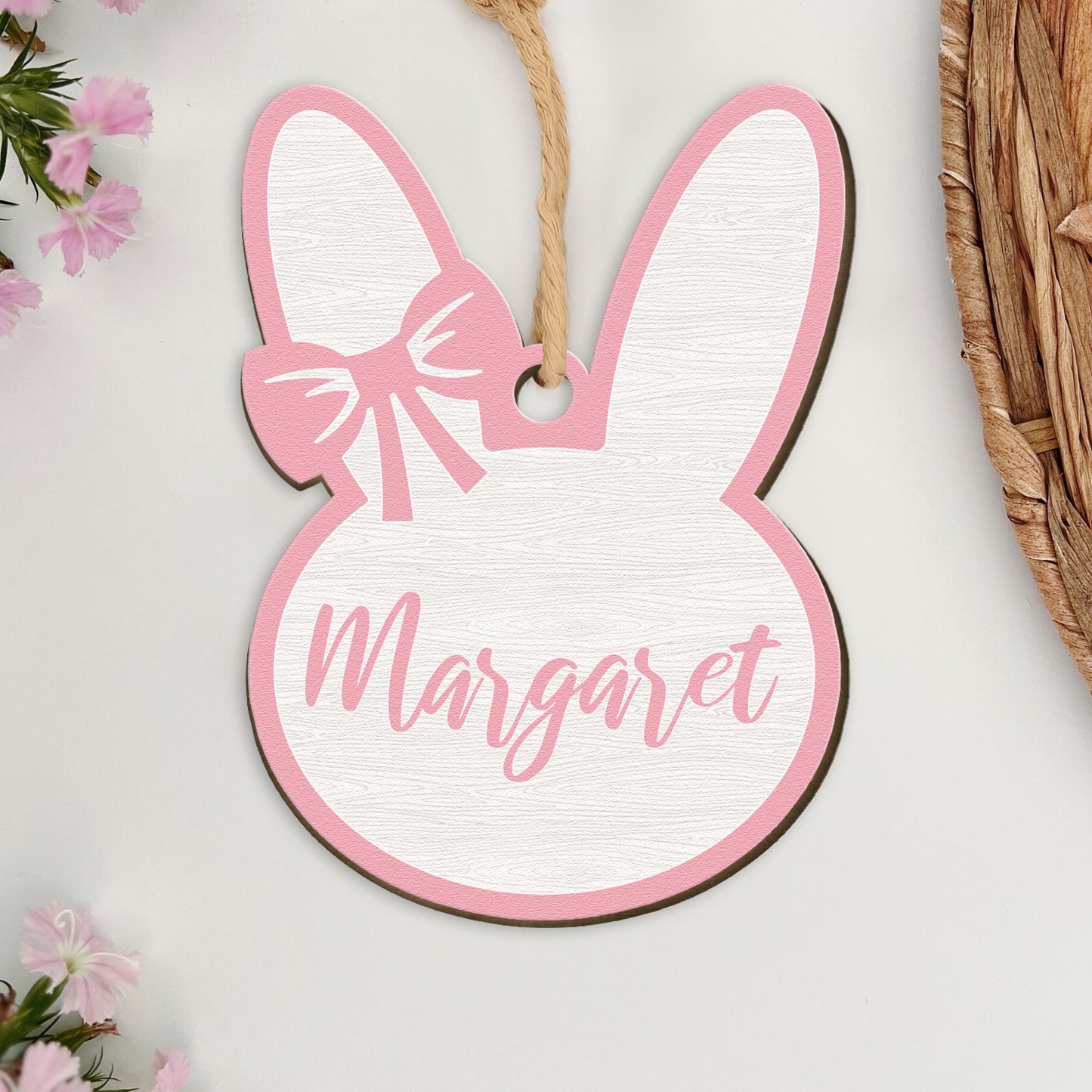Custom Name Tags Bunny Easter Gift For Kid Child - Personalized Easter Basket Tags