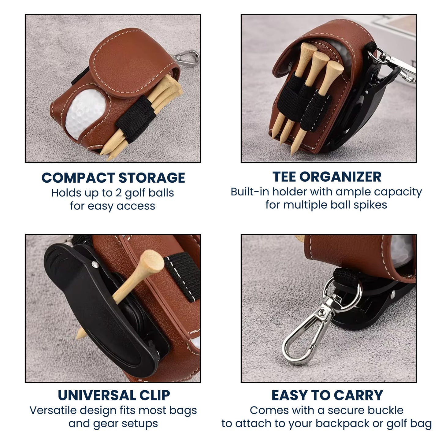 Custom Name, Initials For Him, Golf Lovers, Husband, Dad - Personalized Golf Ball Holder