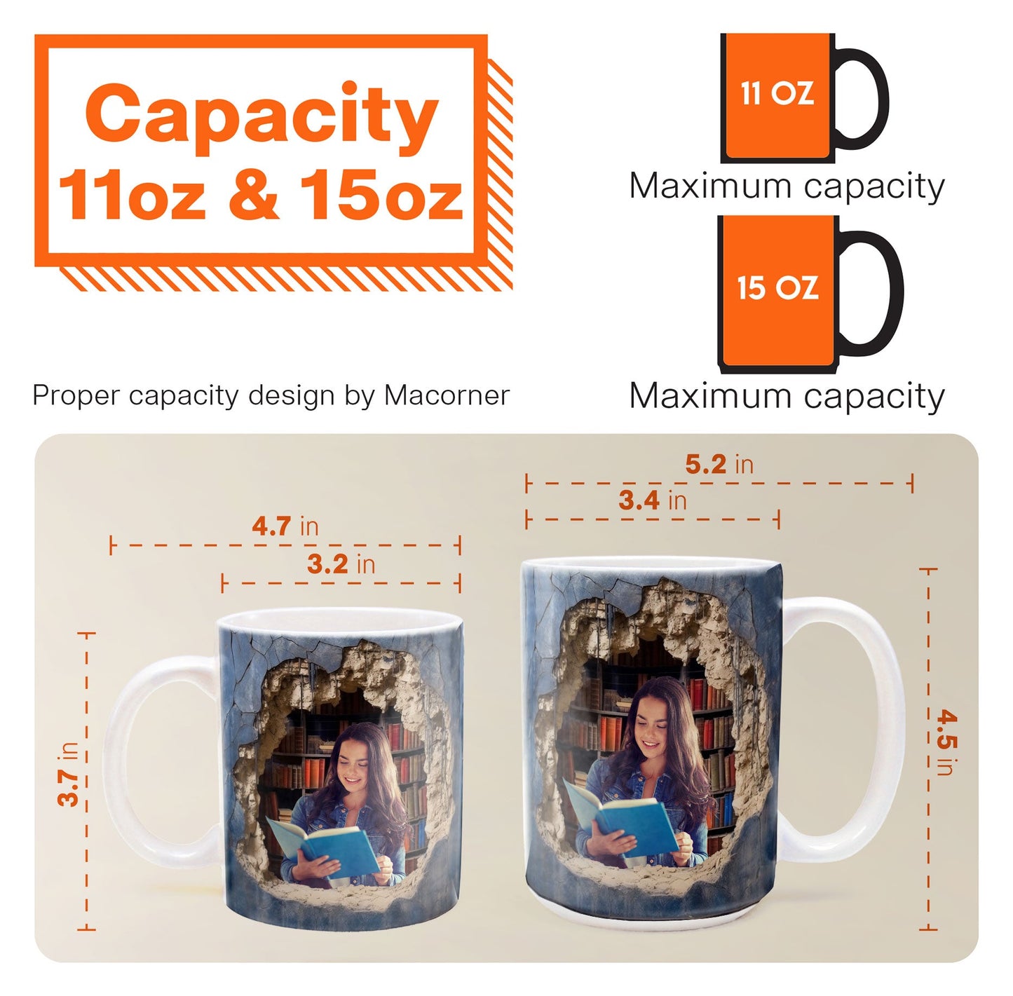 Custom Photo Reading Books - Personalized Photo Mug