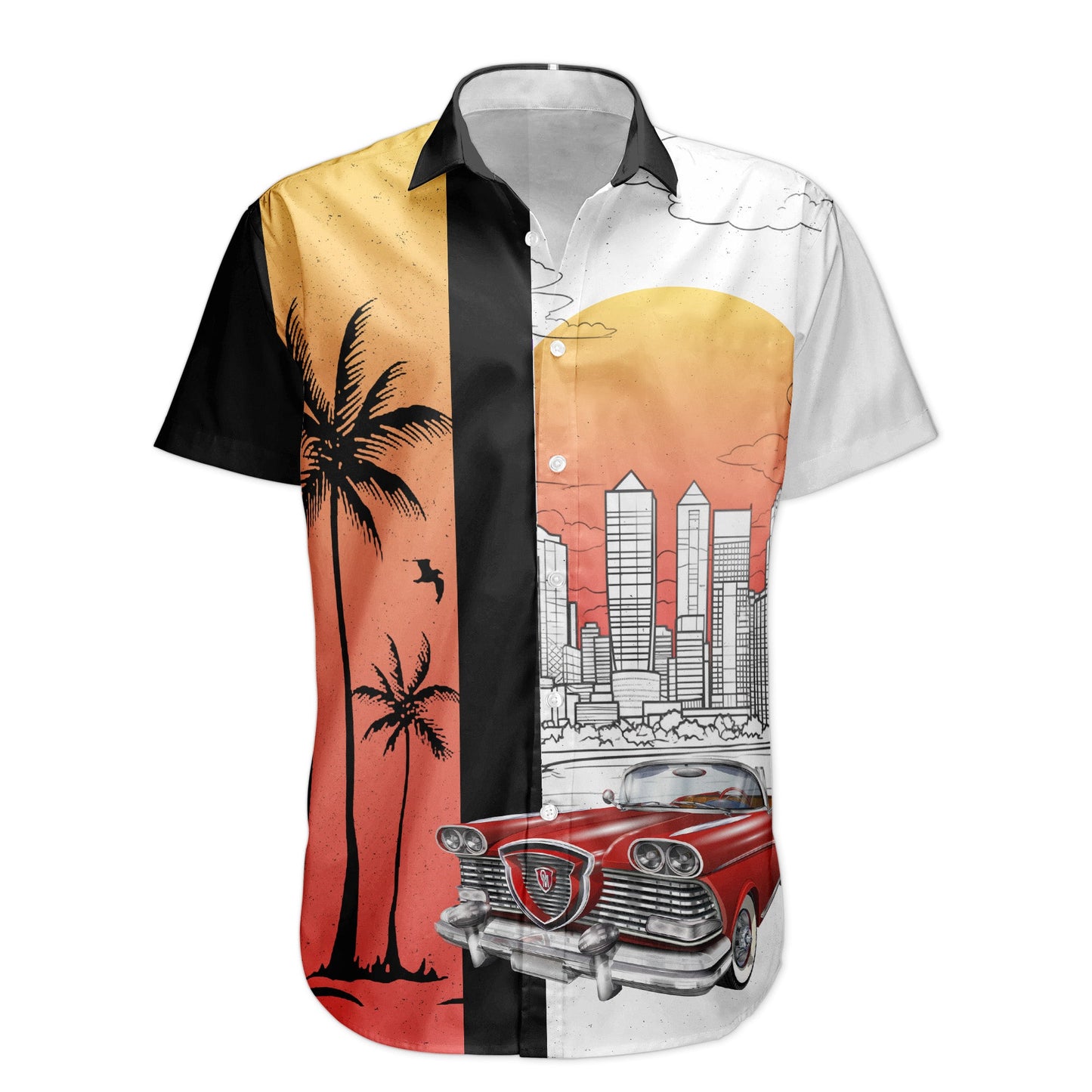 Custom Retro Cars Photo Muscle Cars For Men, Husband - Custom Photo Hawaiian Shirt