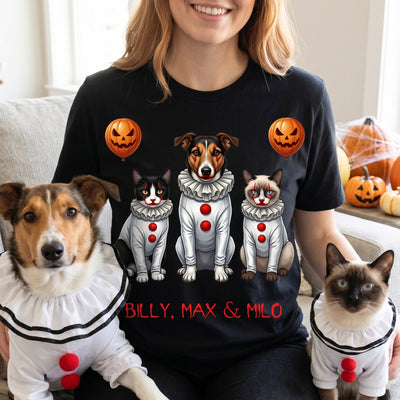 Custom Pet Photo Creepy Clown - Personalized Shirt