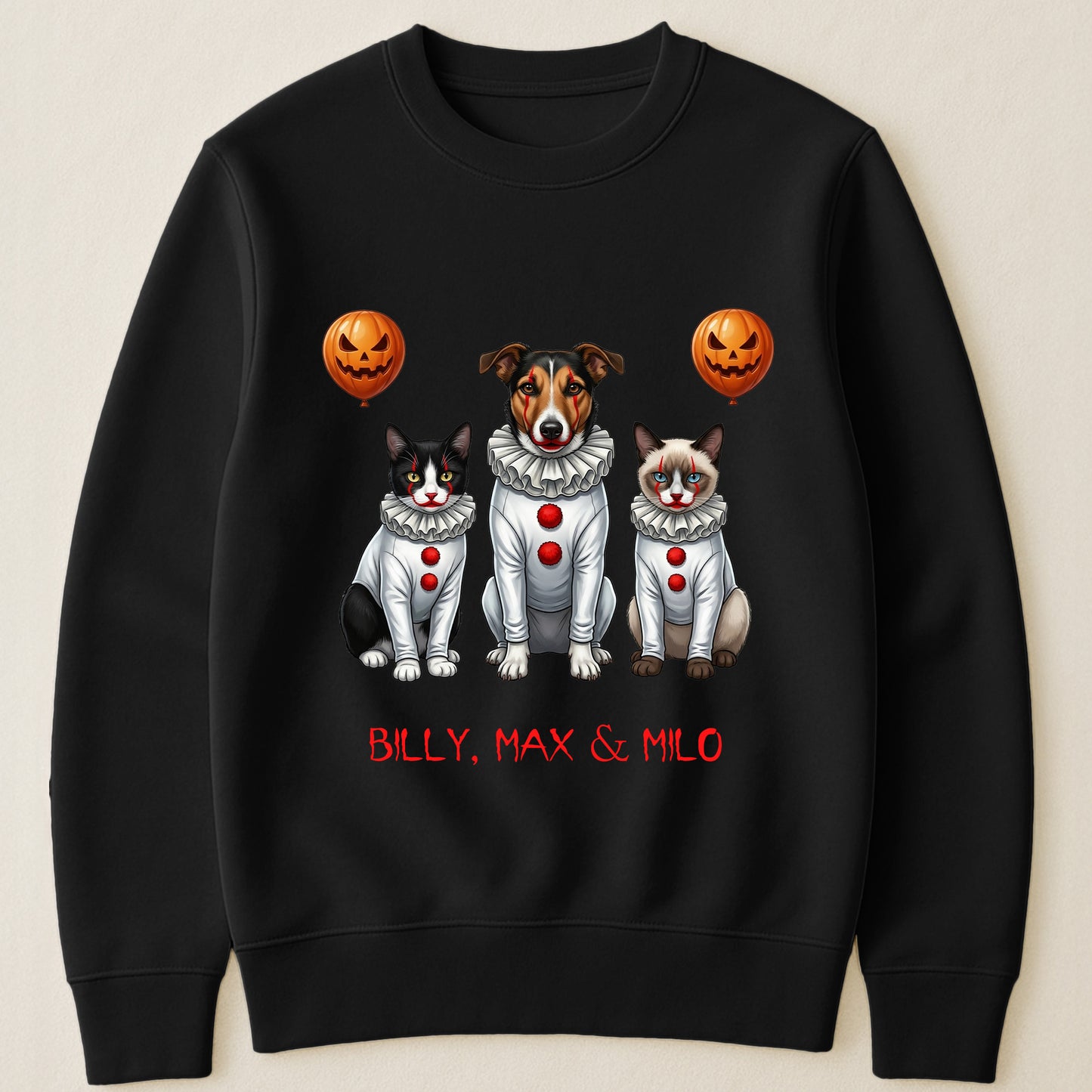 Custom-Pet-Photo-Creepy-Clown-Personalized-Shirt-5