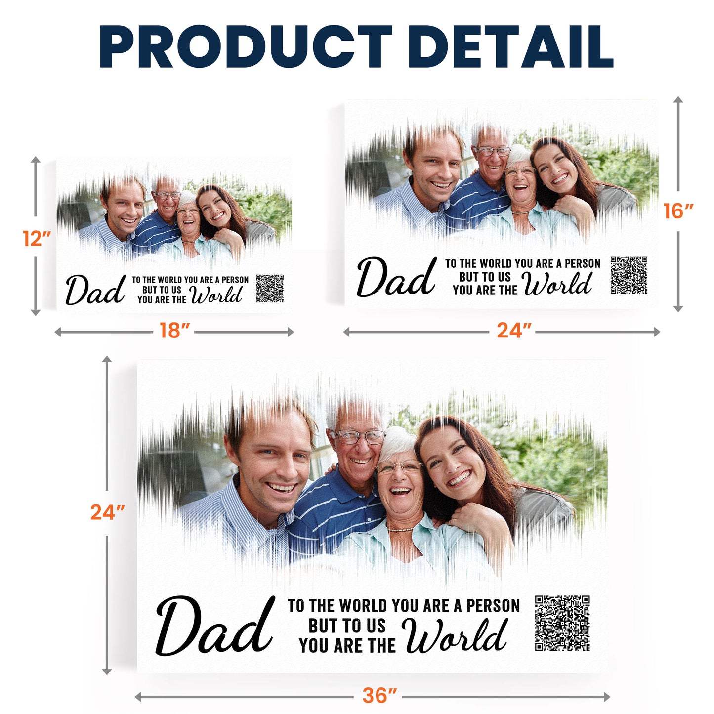 Dad You're The World - Personalized Poster