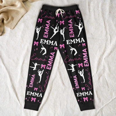 Dancing Girl Custom Name - Personalized Sweatpants - Lounge Pants With Pockets, Custom Pajama Pants, Jogger Sweatpants, Gift For Her