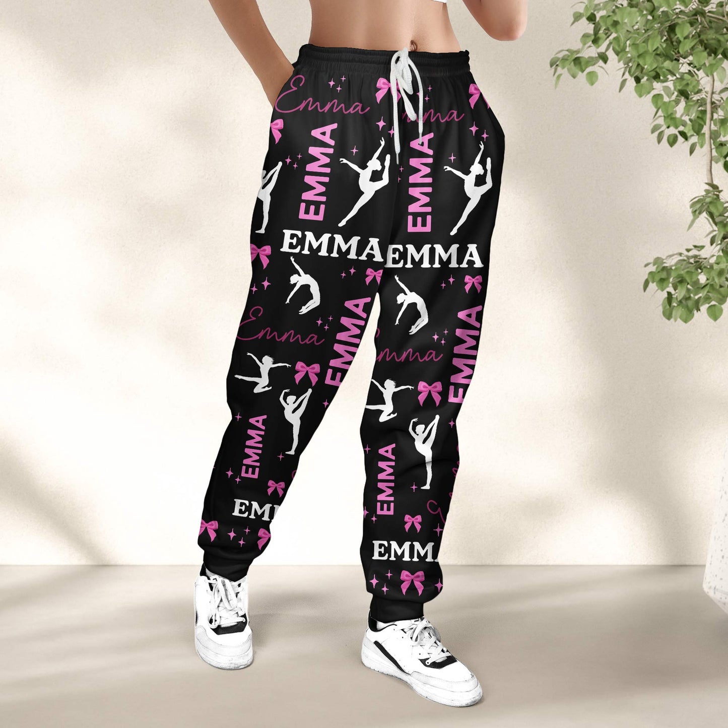 Dancing Girl Custom Name - Personalized Sweatpants - Lounge Pants With Pockets, Custom Pajama Pants, Jogger Sweatpants, Gift For Her