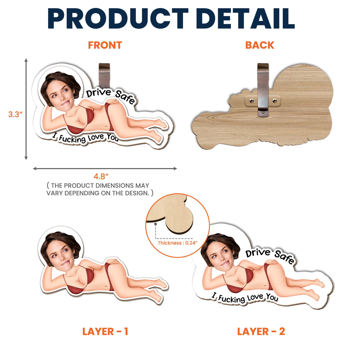 Drive Safe Version Funny - Valentines Day Gifts For Husband, Boyfriend - Custom Photo Gift Set