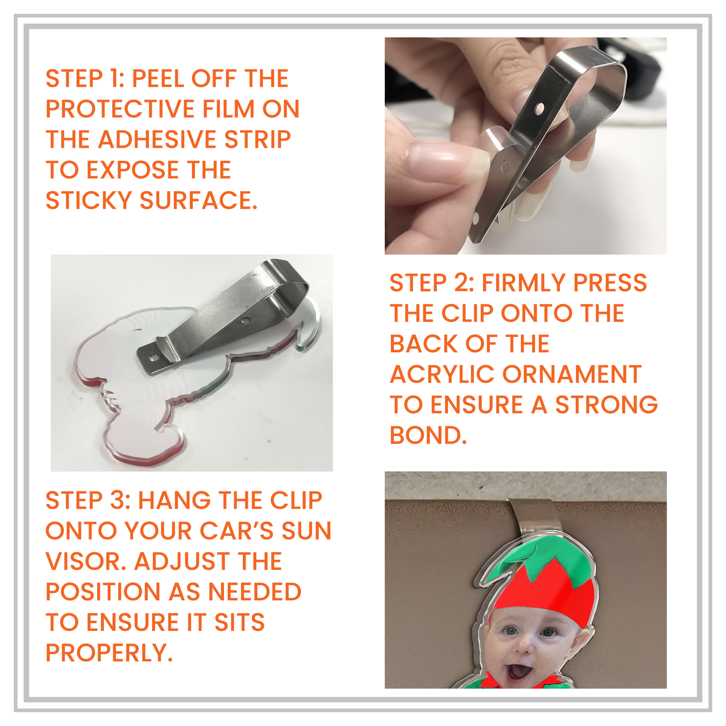 Drive Safe, Bestie - Personalized Acrylic Visor Clip