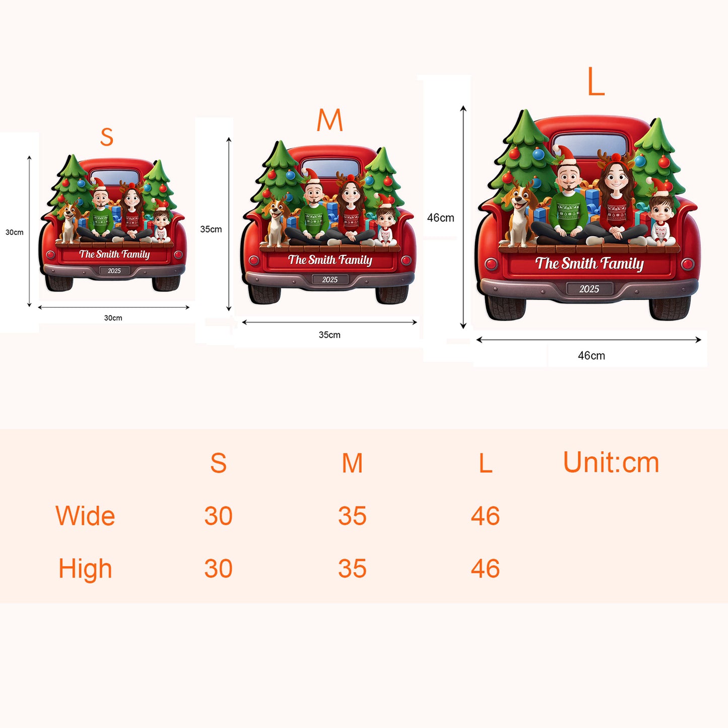 Family Christmas - Personalized Wood Sign