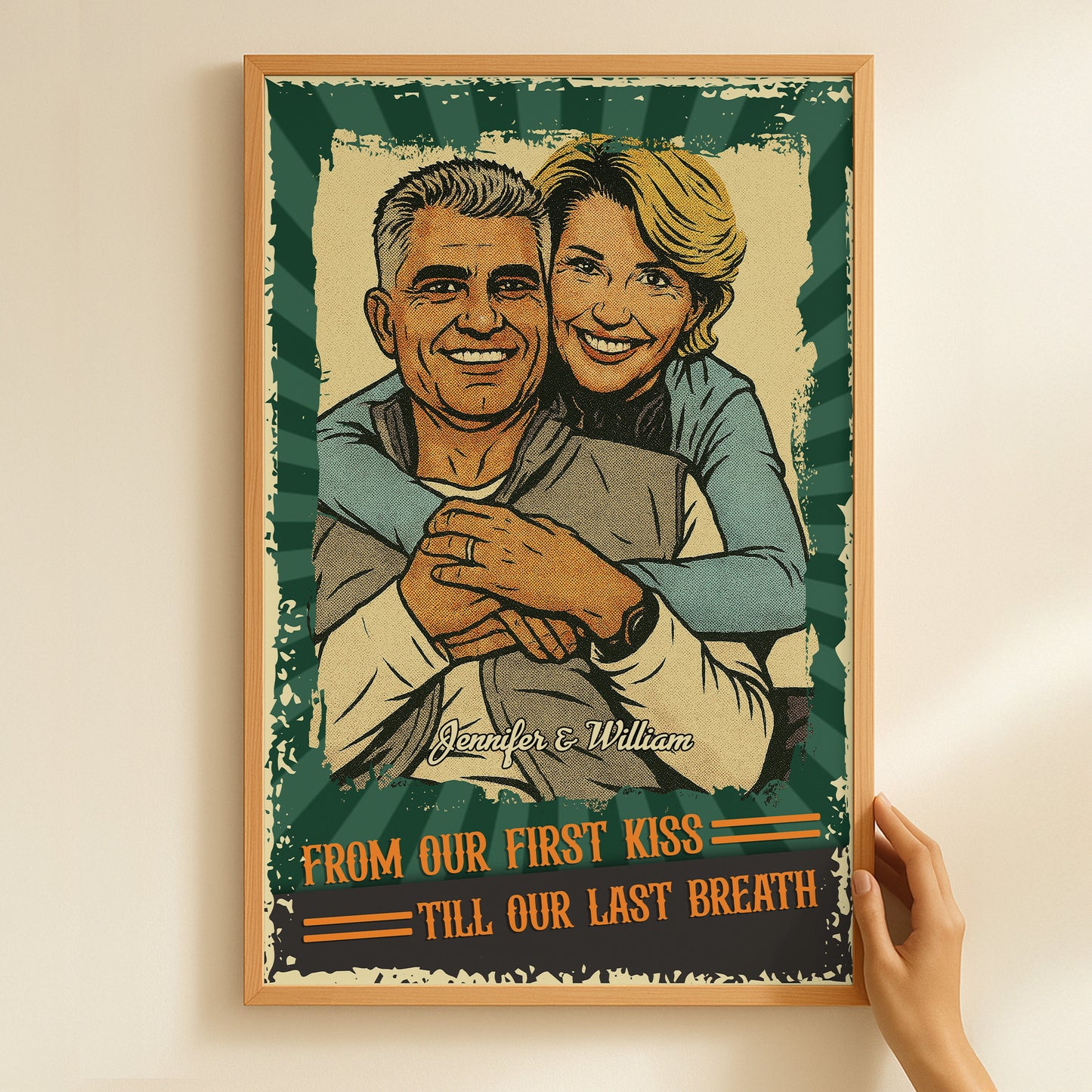 From Our First Kiss Till Our Last Breath Retro Comic - Personalized Photo Poster