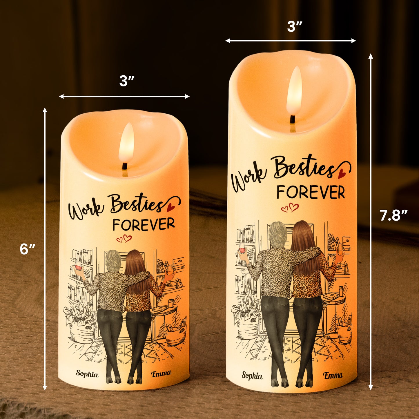 Funny Candle For Work Bestie - Personalized LED Candle
