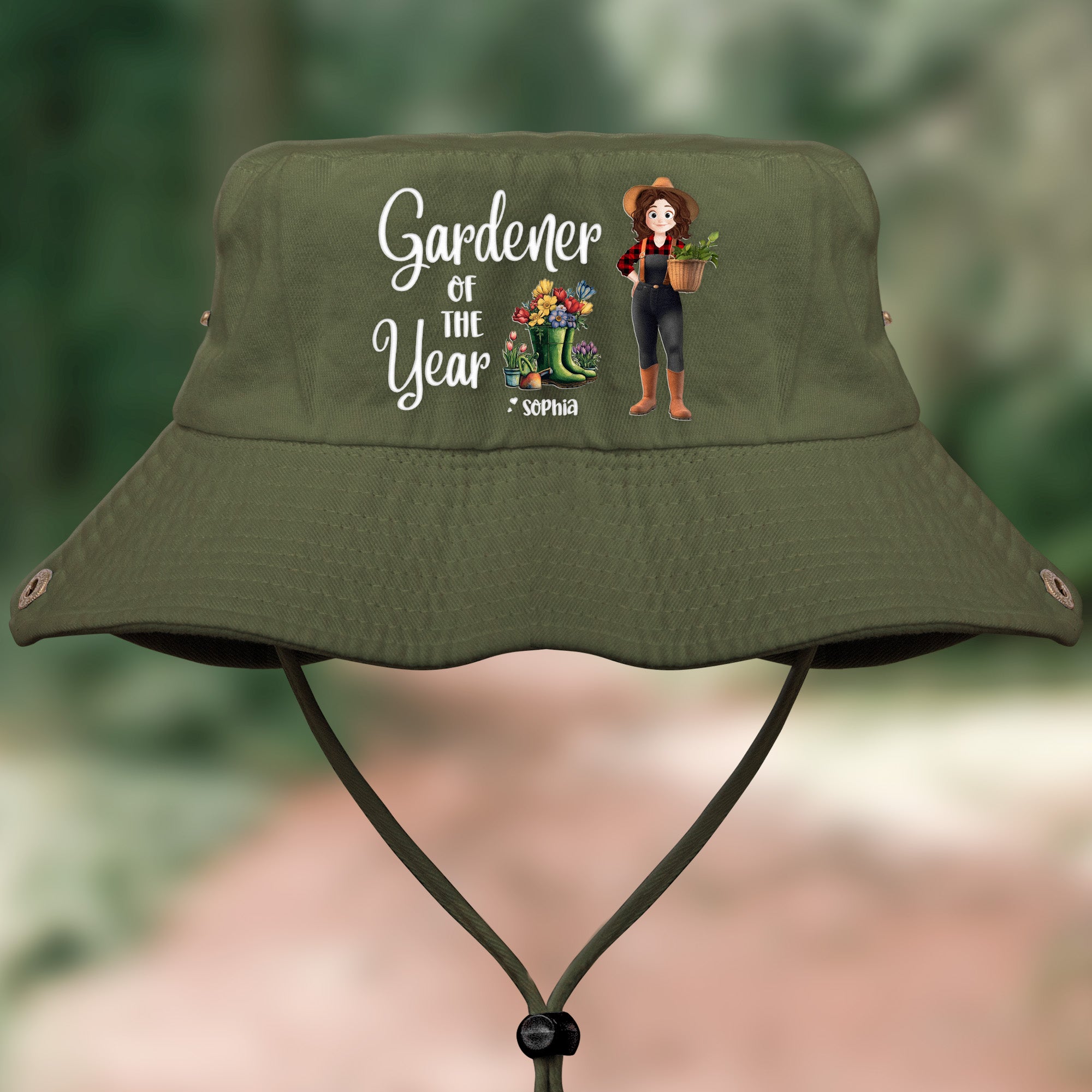 Gardener Of The Year Cartoon Version - Personalized Bucket Hat - Macorner