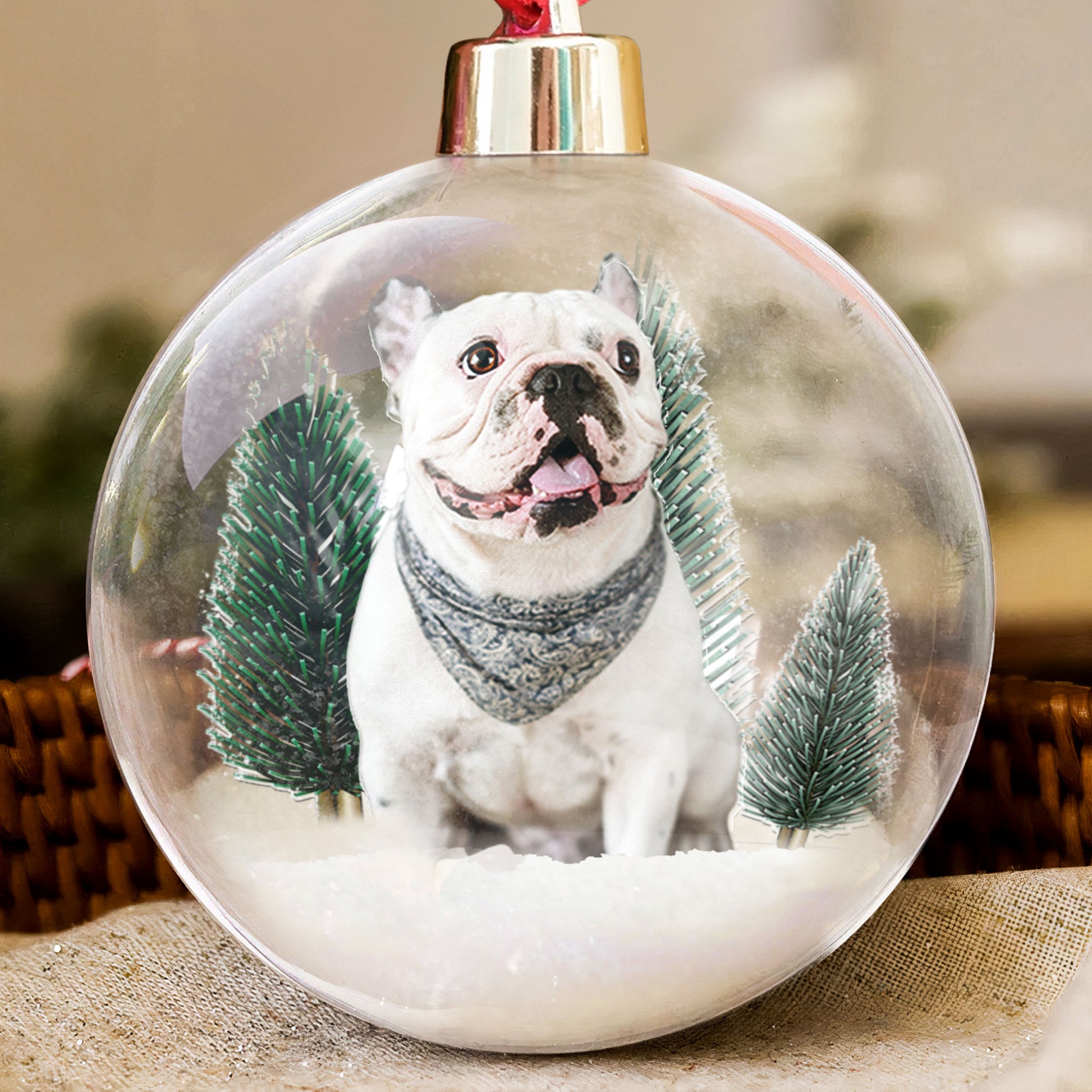 Gift For Dog Lovers Dog Mom Dog Dad - Personalized Christmas Ball Photo Ornament