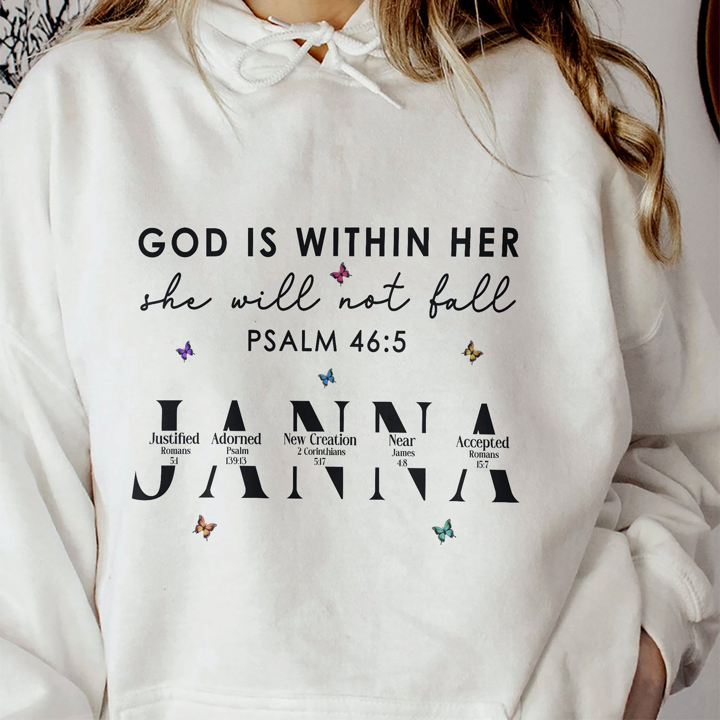 God Is Within Her She Will Not Fall With Name Letter In Bible - Personalized Shirt