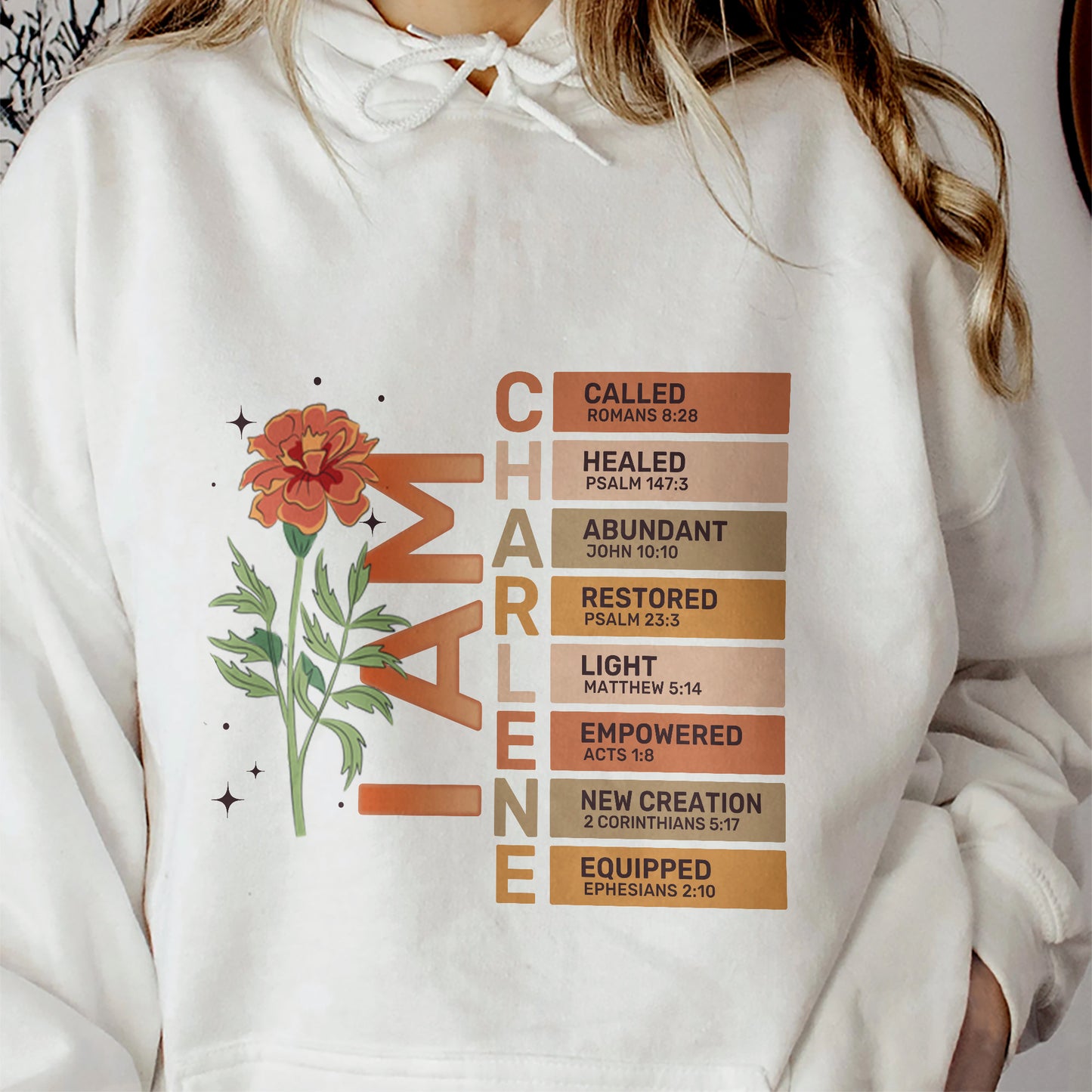 God Say I Am With Birth Flower And Bible Verses - Personalized Shirt