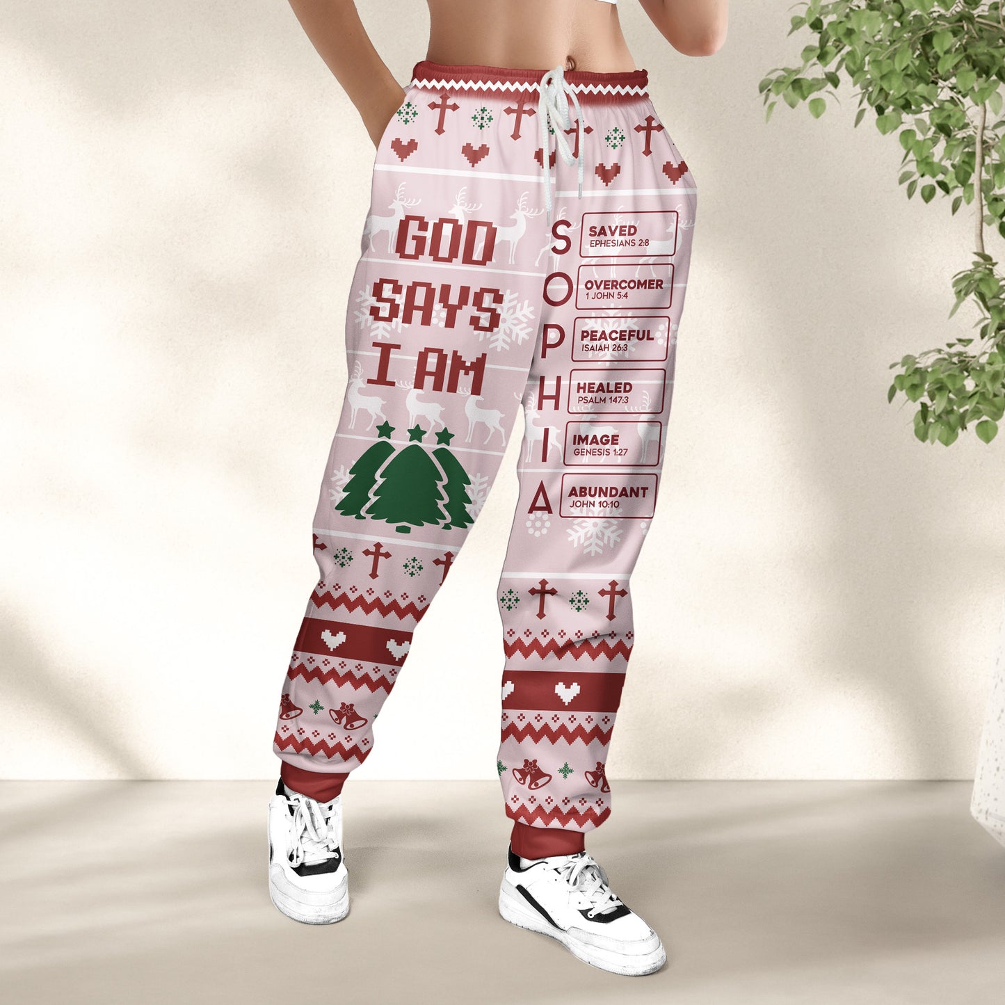 God Says I Am Custom Name Letter In Bible - Personalized Sweatpants
