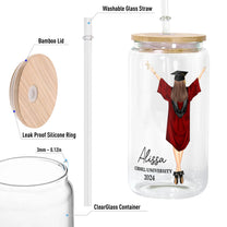 Graduation Gift You Have Brains In Your Head - Personalized Clear Glass Cup