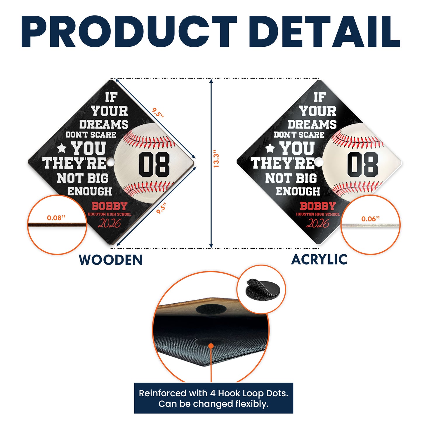 Graduation Gift If Your Dreams Don't Scare You - Personalized Graduation Cap Topper