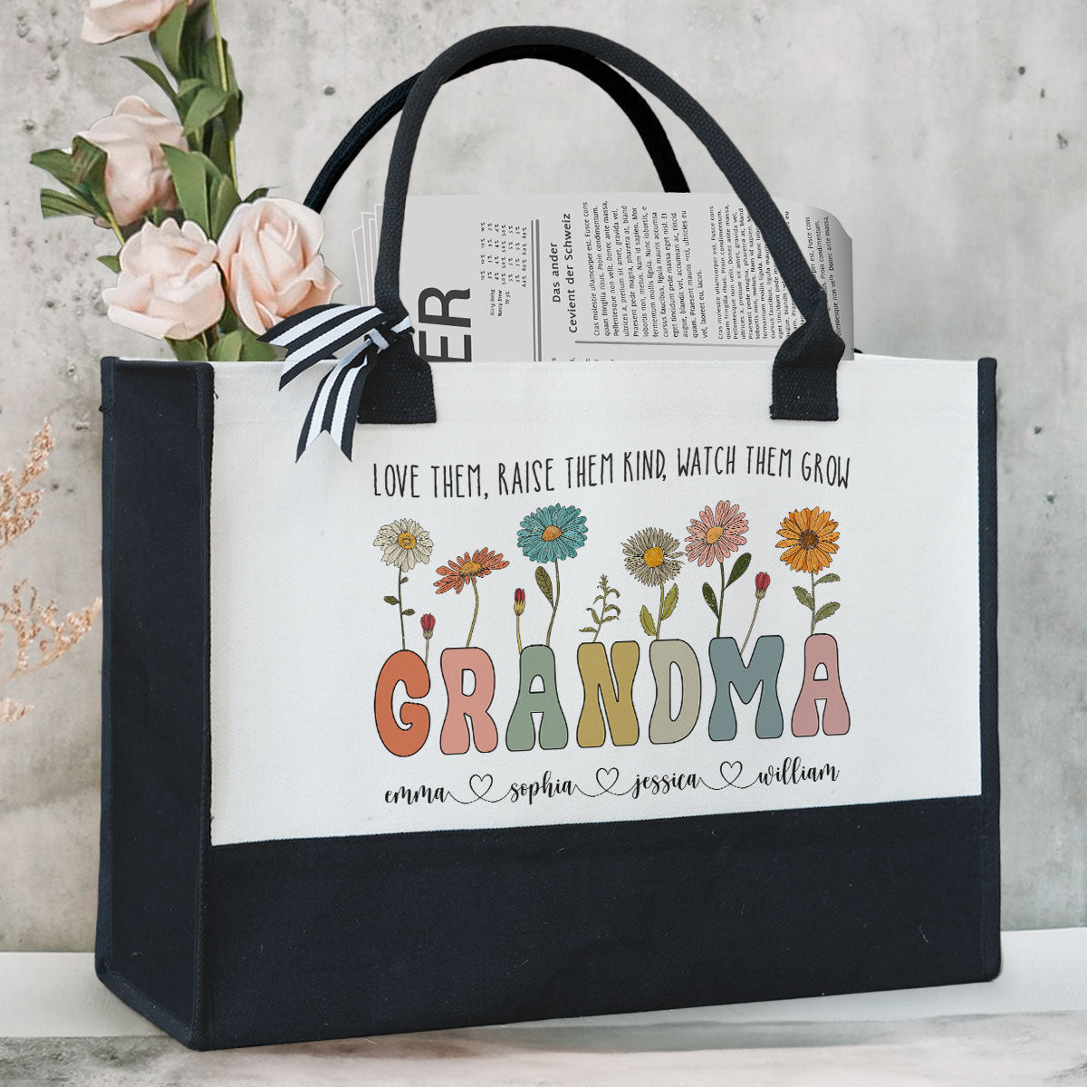 Custom Photo Tote Bag Photo Bag Gift for Family Picture 