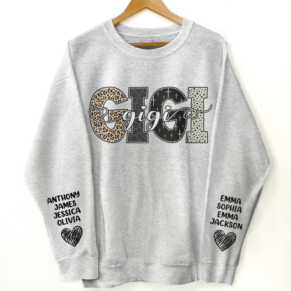 Grandma, Gigi, Nana Custom With Grandkids Names - Up To 20 Names - Personalized Sweatshirt