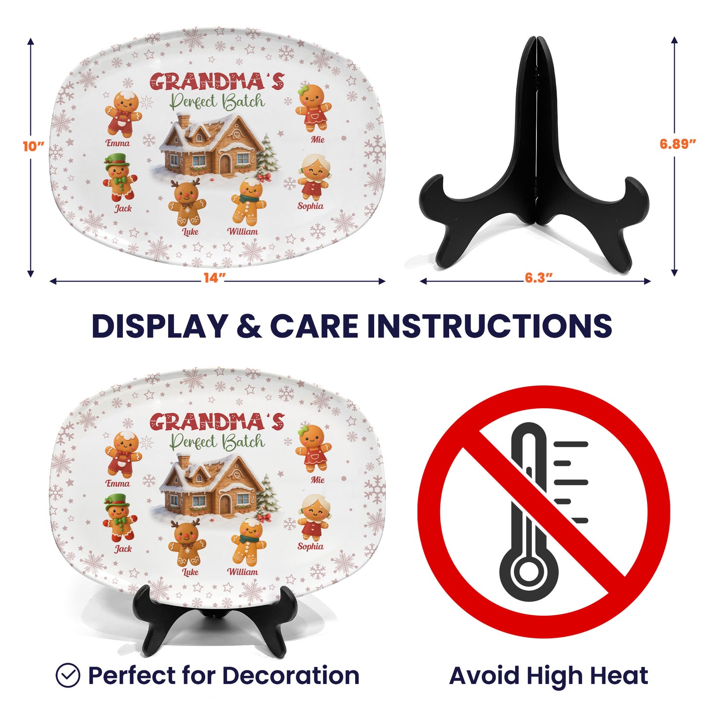 Grandma's Perfect Batch New Style - Personalized Platter