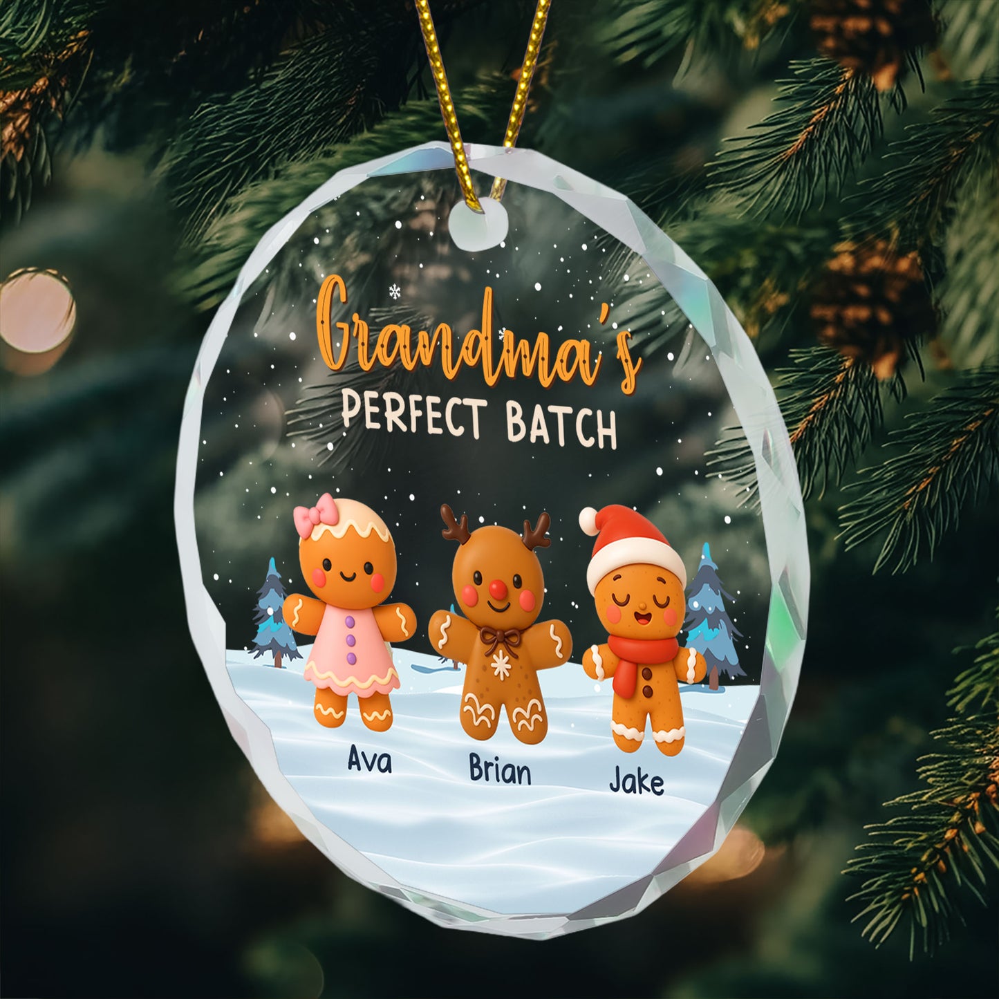 Grandma's Perfect Batch - Personalized Glass Ornament